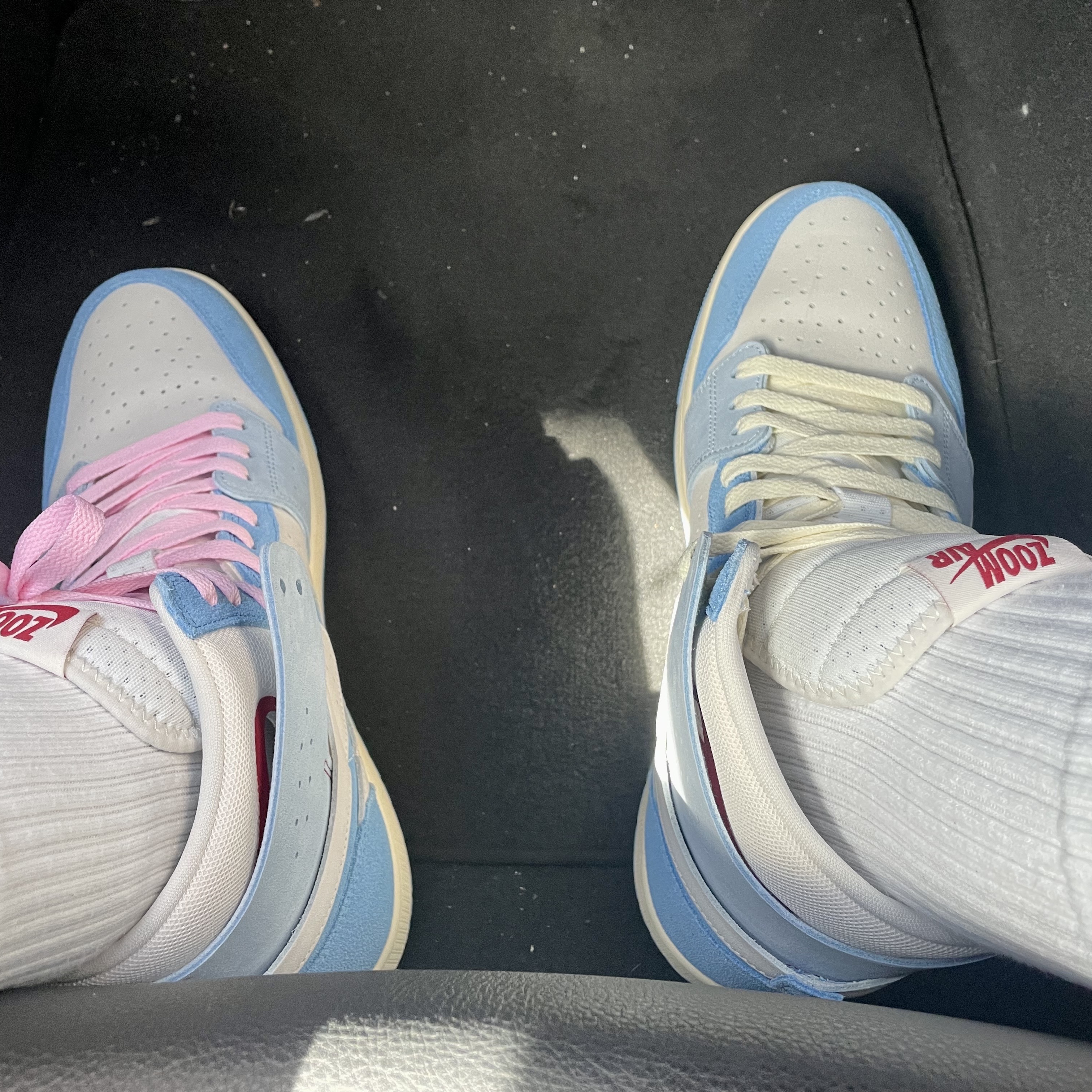(W) Jordan 1 Zoom Air CMFT 2 Phantom University Blue 착용 스타일 - 2