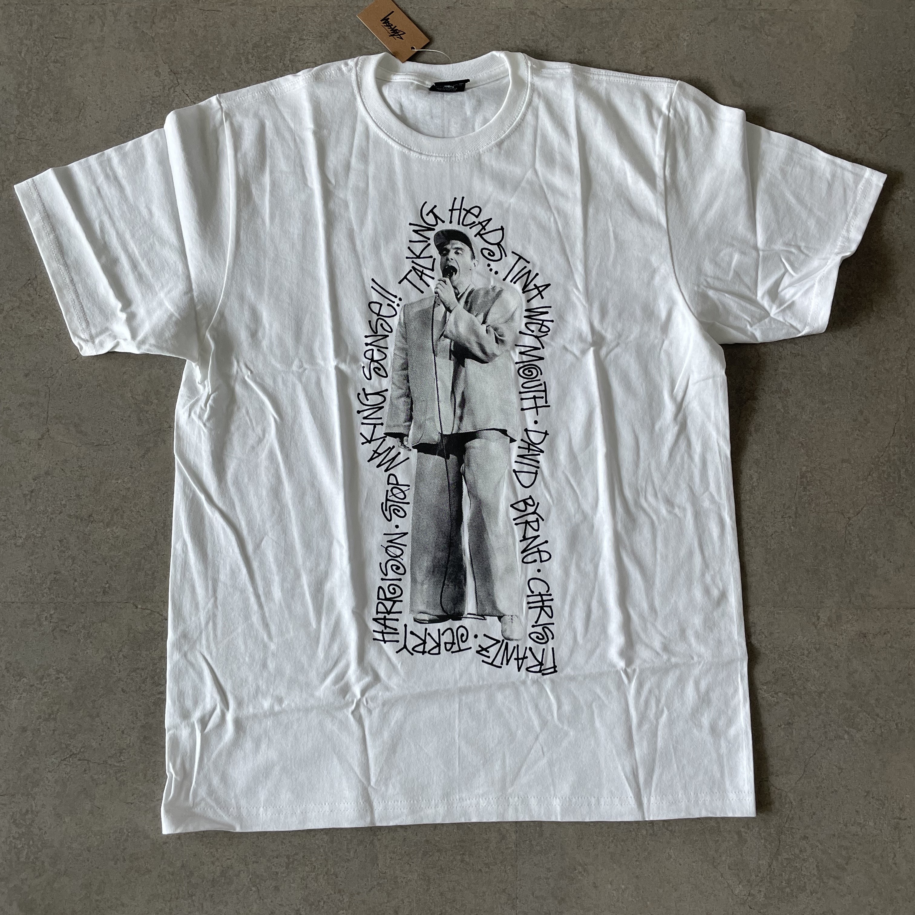 Stussy x Talking Heads Stop Making Sense T-Shirt White 착용 스타일 - 1