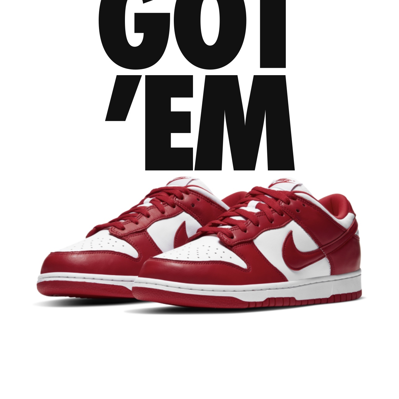 Nike Dunk Low SP White and University Red 2023 착용 스타일