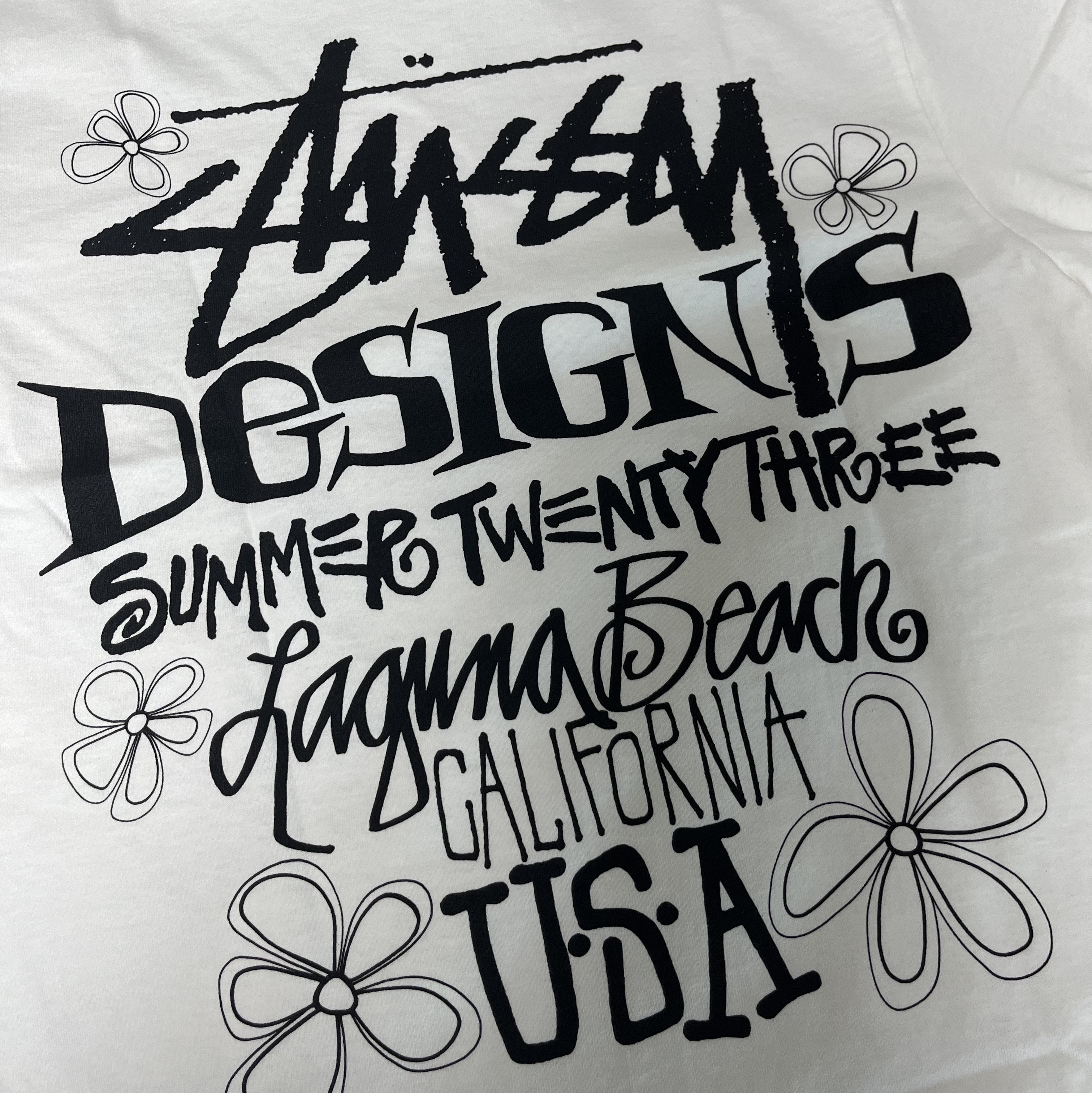 Stussy Summer LB T-Shirt White 착용 스타일 - 2
