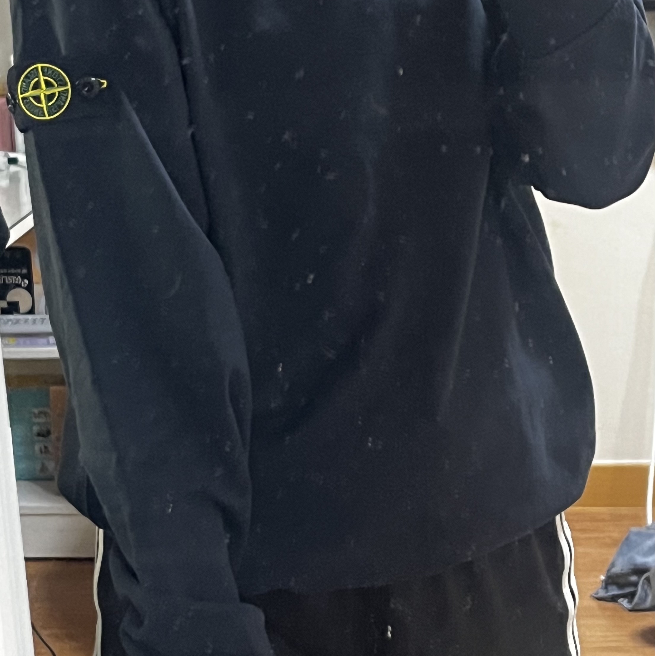 (Kids) Stone Island 61340 Cotton Fleece Crewneck Sweatshirt Navy Blue - 23SS 착용 스타일 - 2