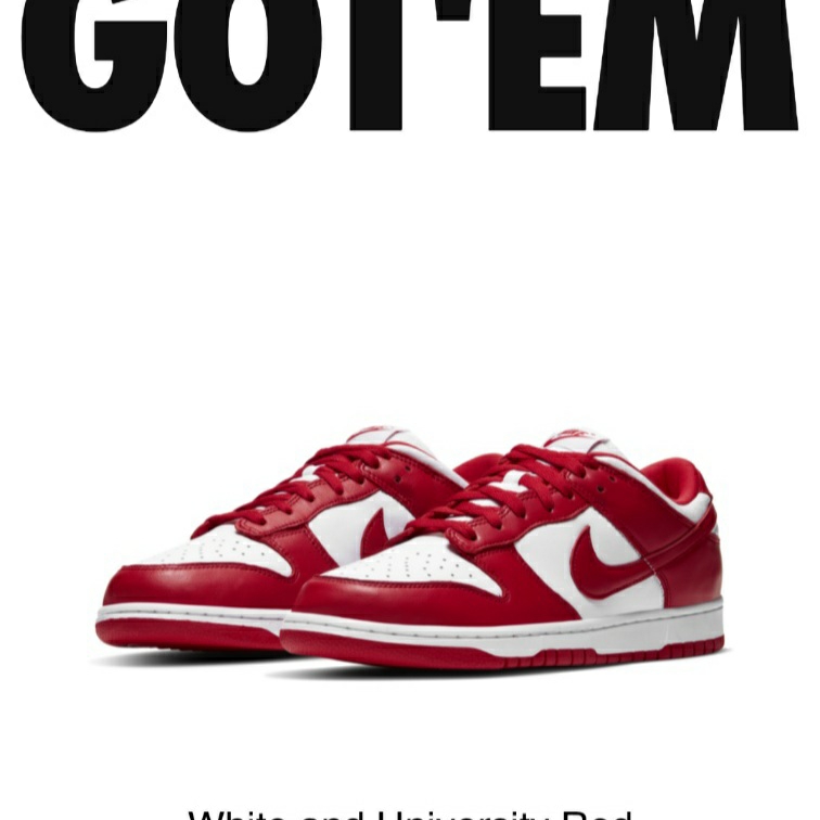 Nike Dunk Low SP White and University Red 2023 ์ฐฉ์ฉ ์คํ์ผ