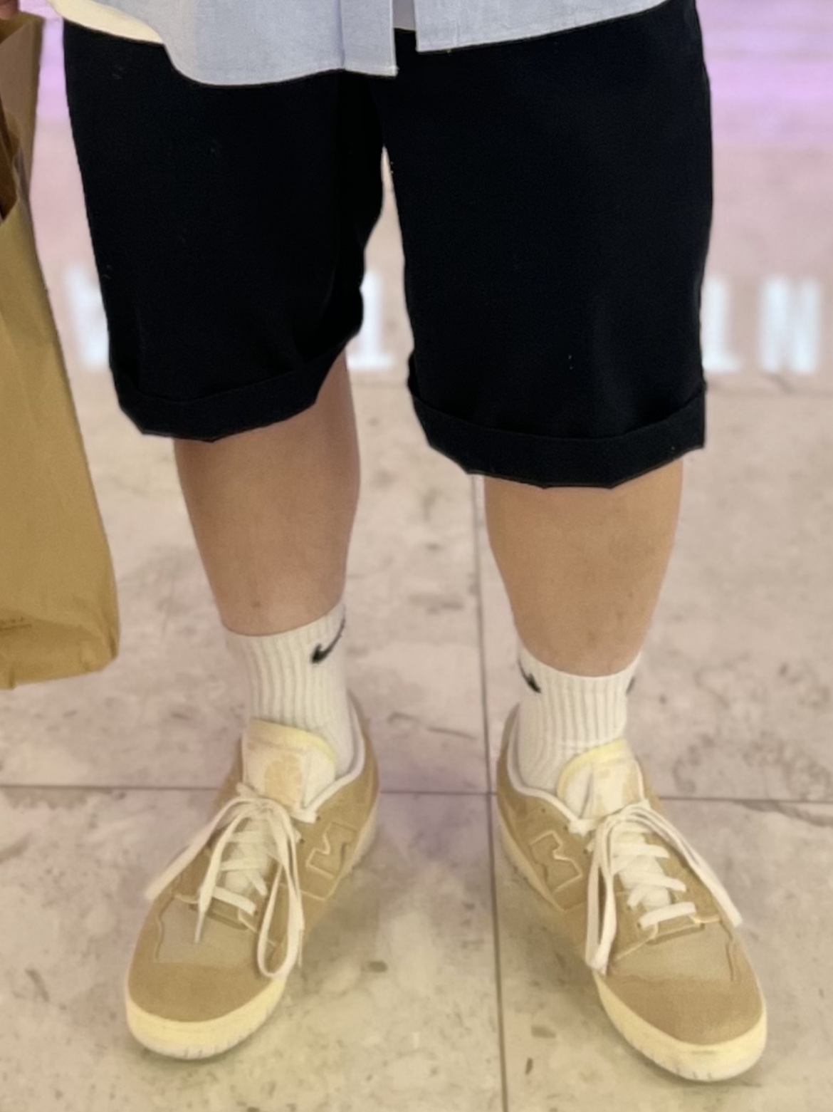 New Balance x Aime Leon Dore 550 Warm Sand 착용 스타일