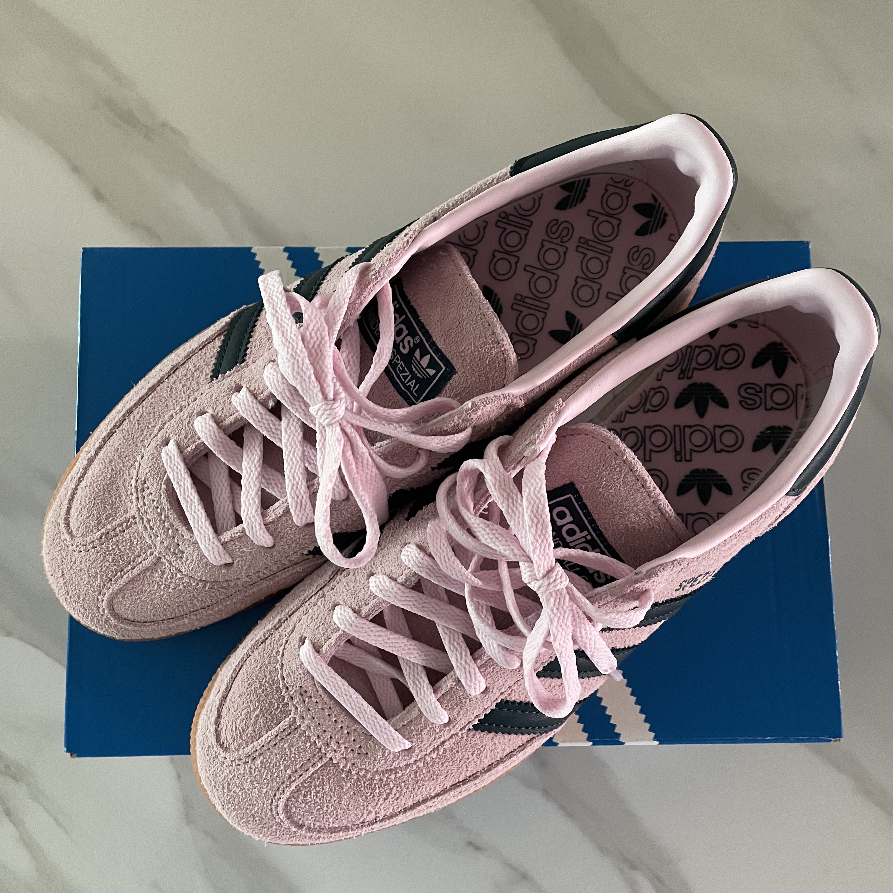 (W) Adidas Spezial Handball Clear Pink 착용 스타일