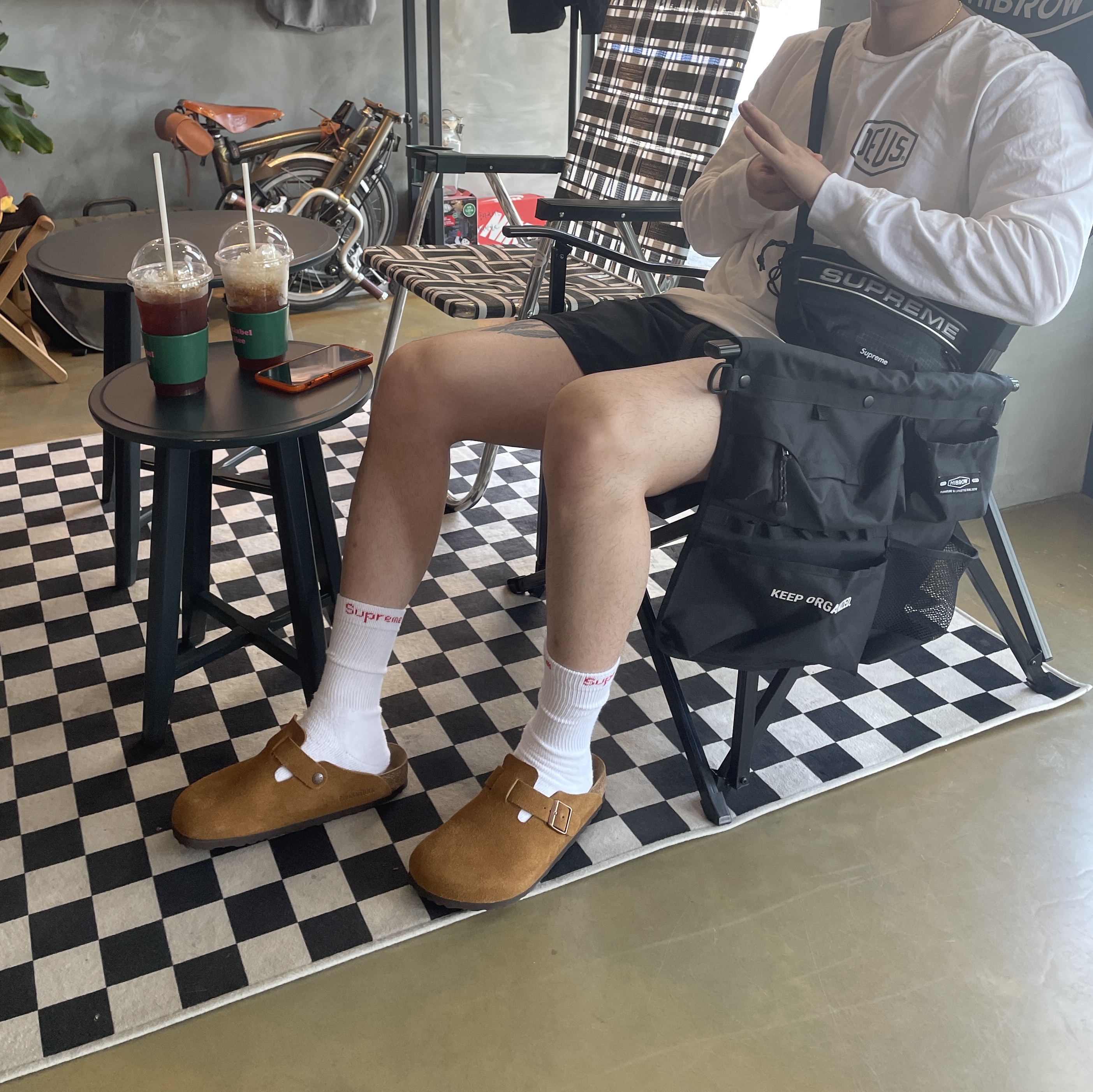 Birkenstock Boston Soft Footbed Mink - Regular 착용 스타일
