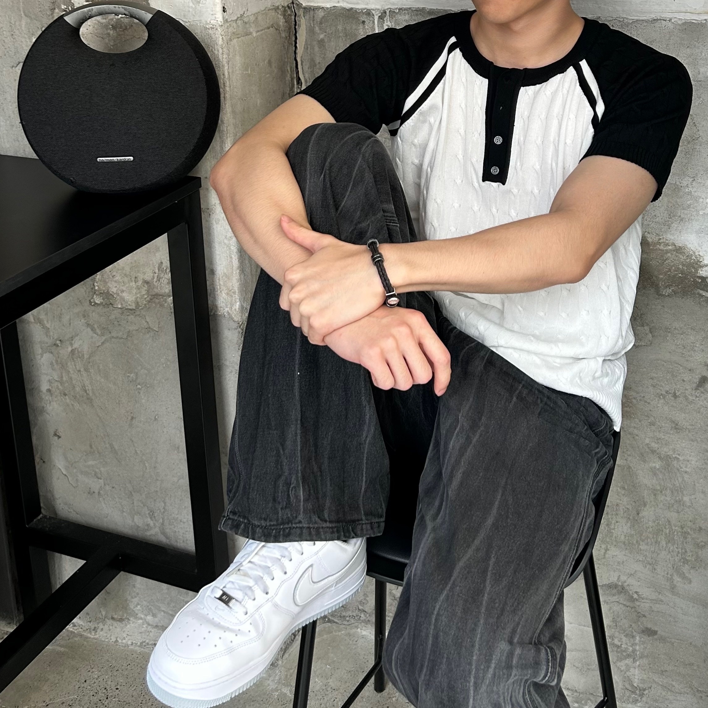 Nike Air Force 1 '07 White Wolf Grey 착용 스타일