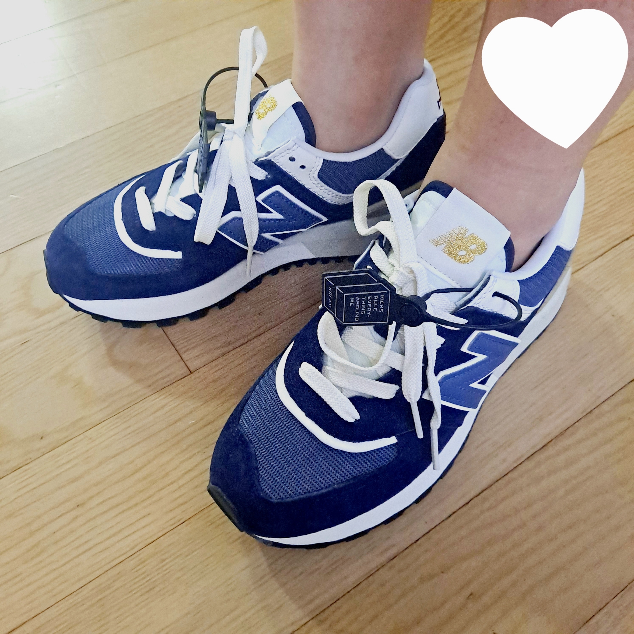 New Balance 574 Legacy Navy 착용 스타일 - 1