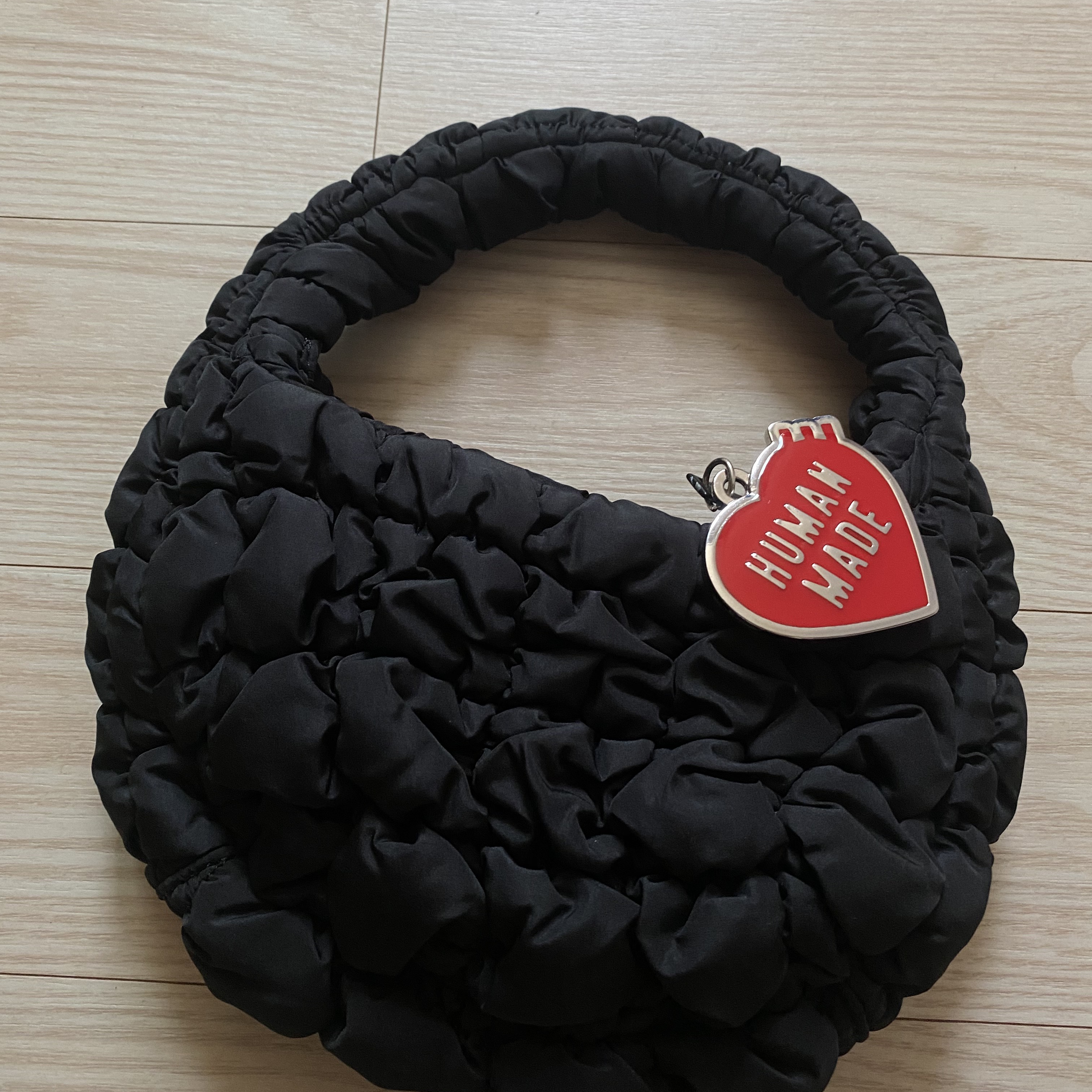 Human Made x Verdy Girls Don't Cry Keyring Red, COS Quilted Micro Bag Black 착용 스타일