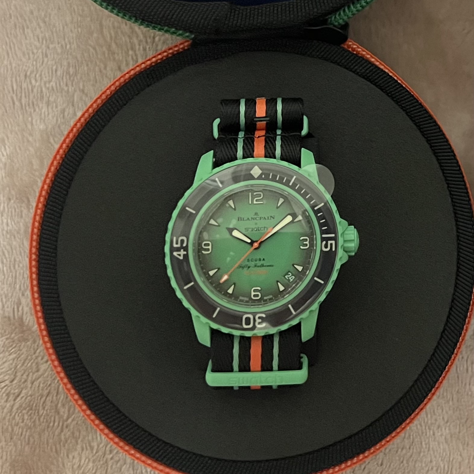 Swatch x Blancpain Bioceramic Indian Ocean 착용 스타일