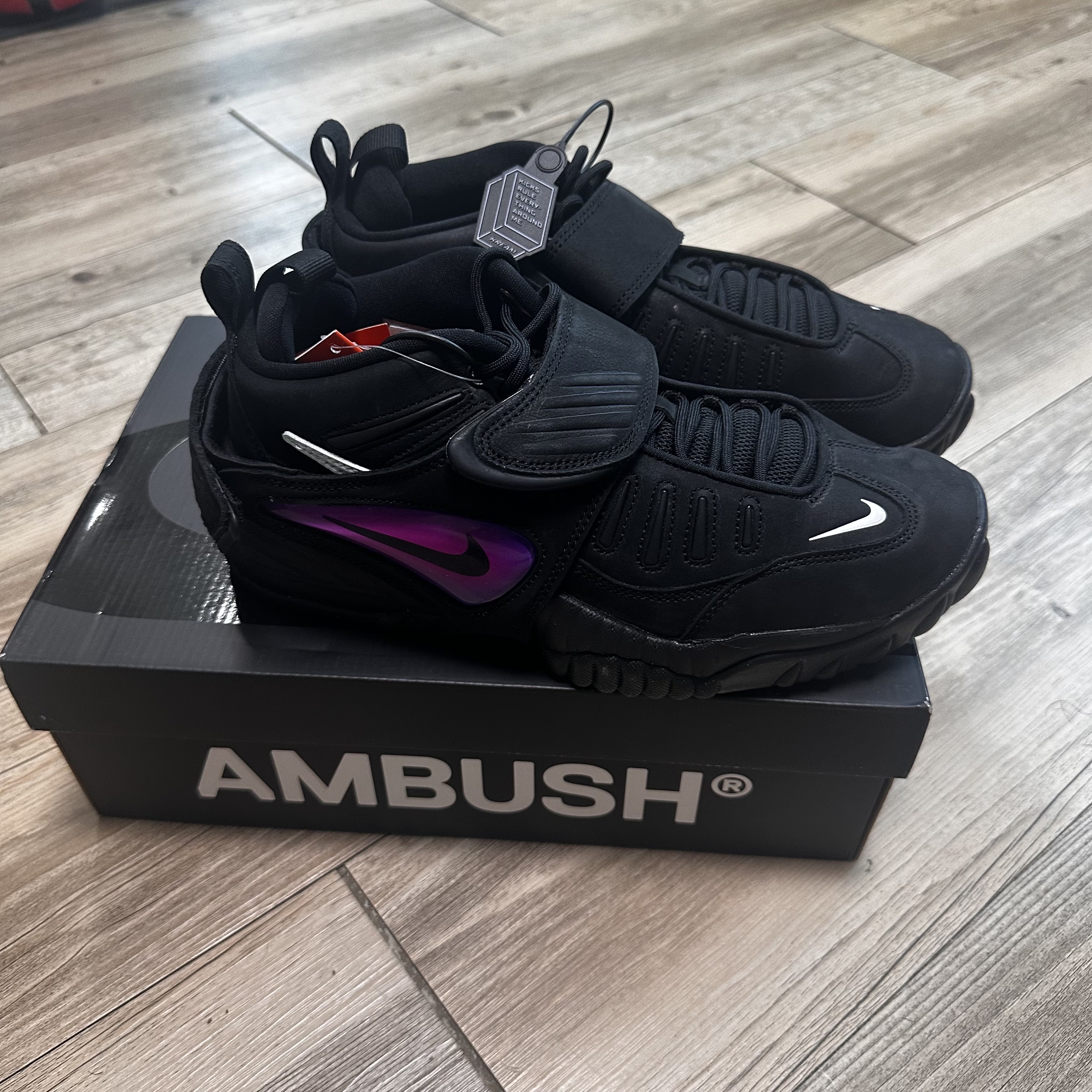 Nike x Ambush Air Adjust Force SP Black and Psychic Purple 착용 스타일 - 2