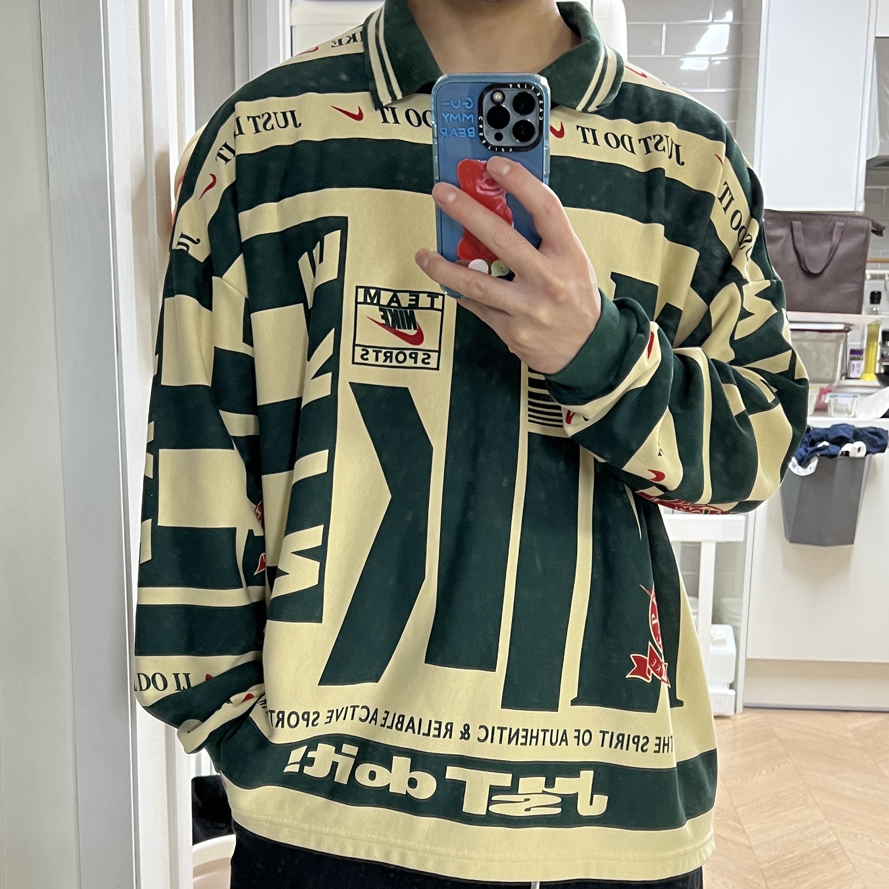Nike x Cactus Plant Flea Market Long Sleeve Polo Natural - US/EU 착용 스타일