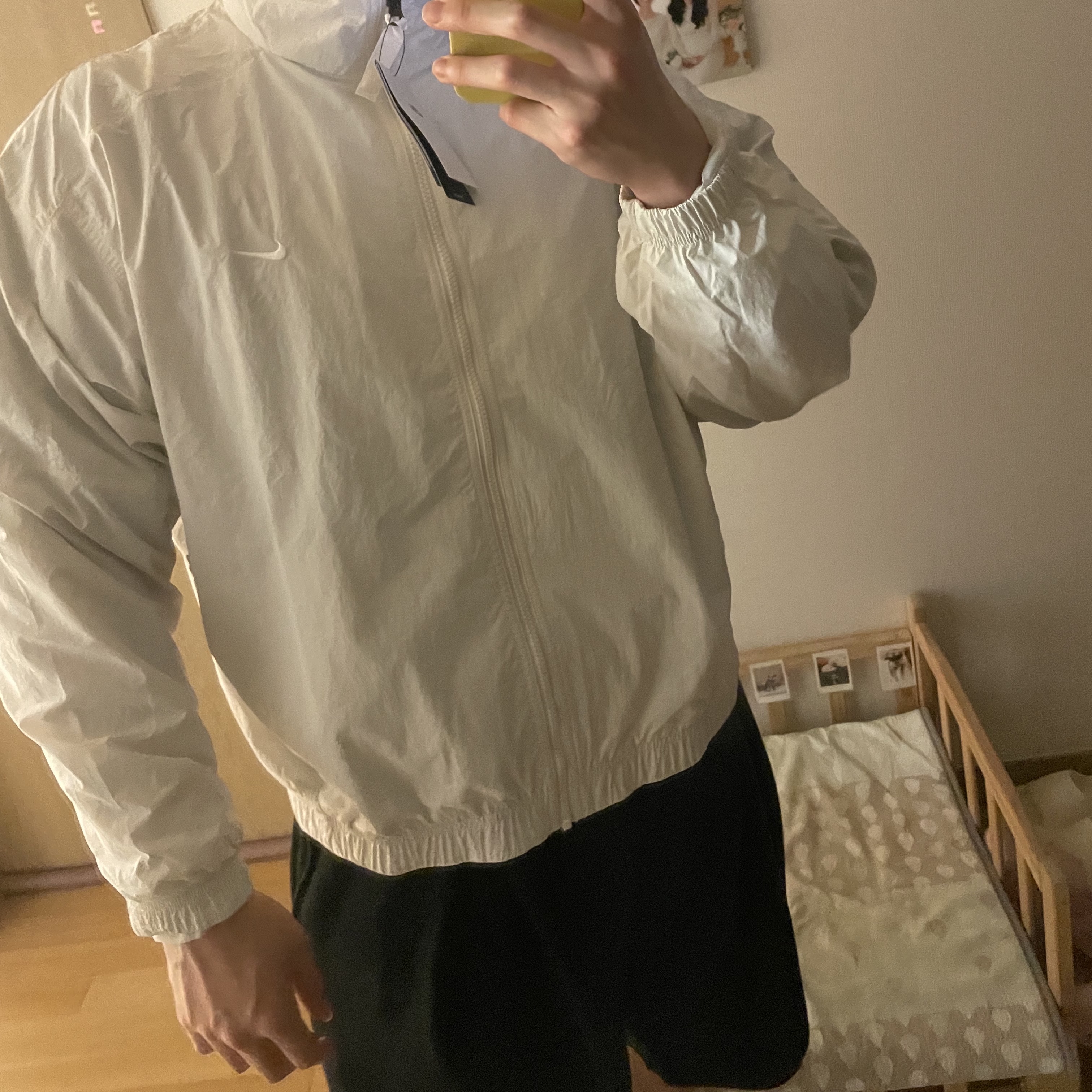 Nike NRG Solo Swoosh Woven Track Jacket Phantom White - Asia 착용 스타일