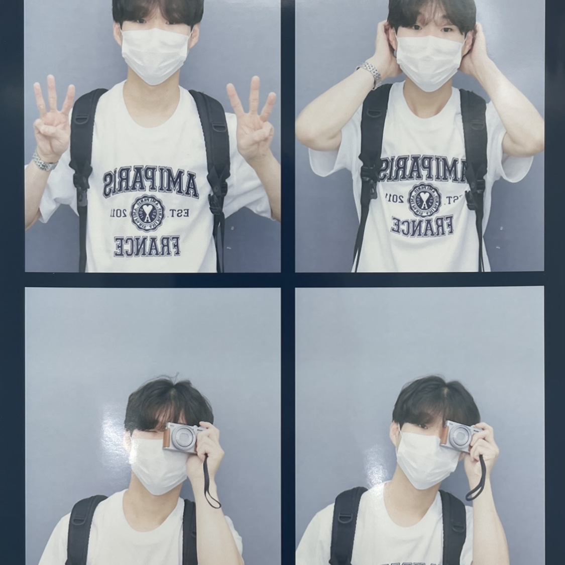 AMI Paris France T-Shirt White 착용 스타일