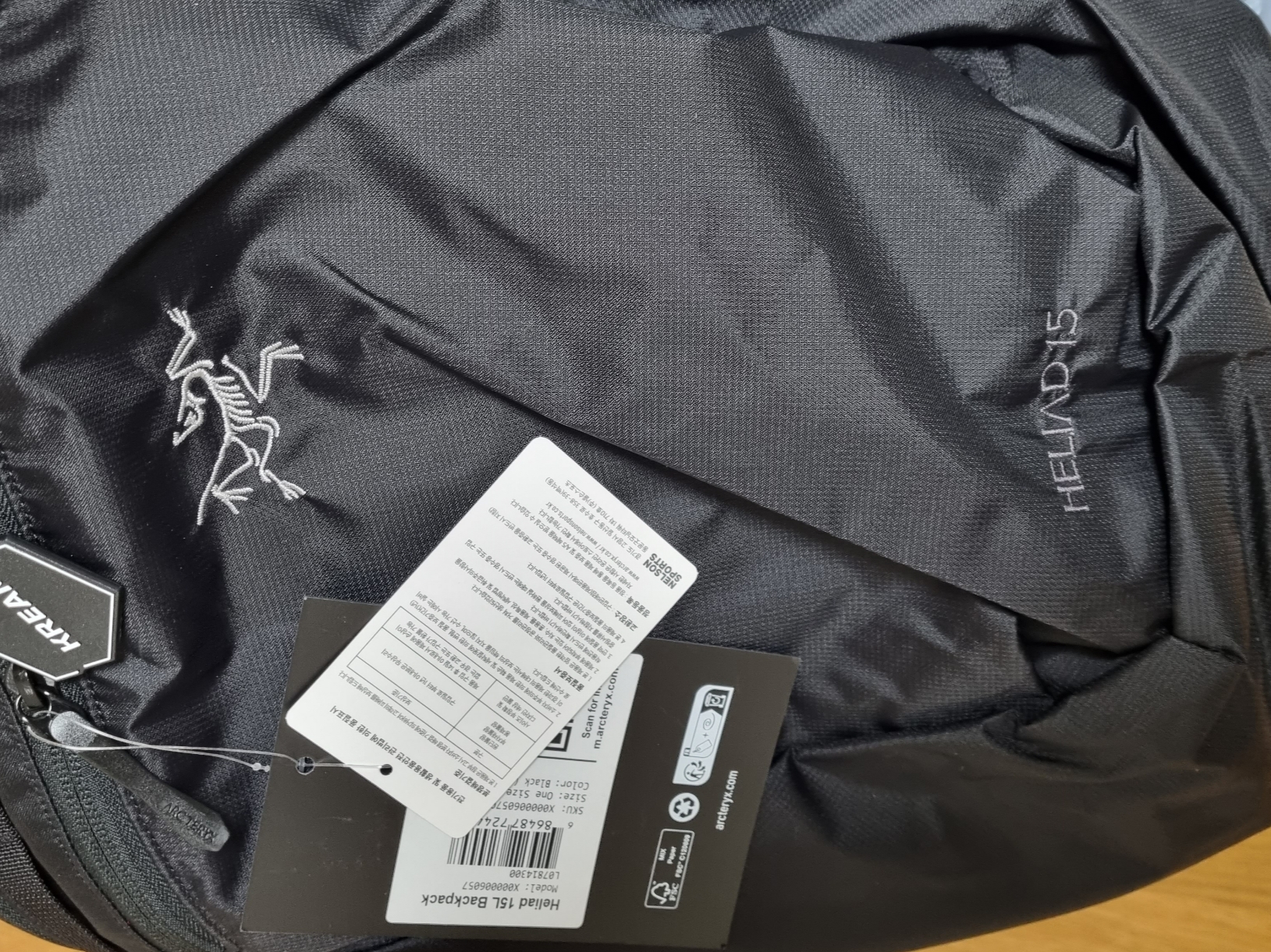 Arc'teryx Heliad 15 Backpack Black 착용 스타일
