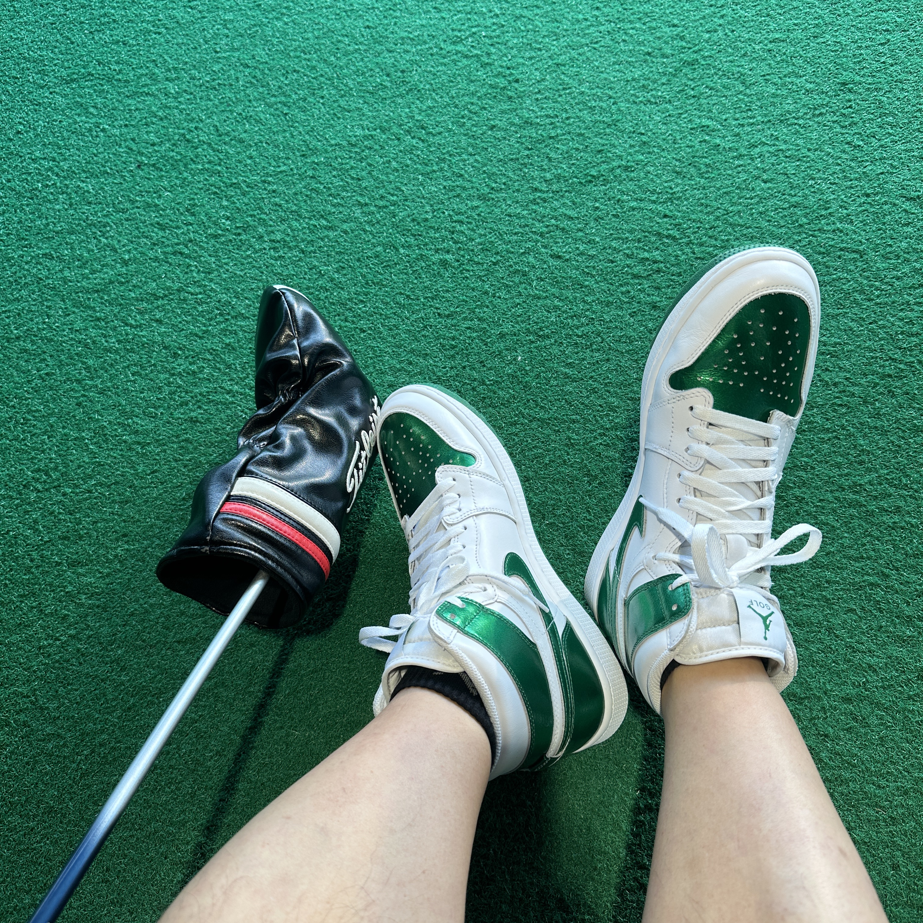 Jordan 1 High Golf Pine Green 착용 스타일 - 1