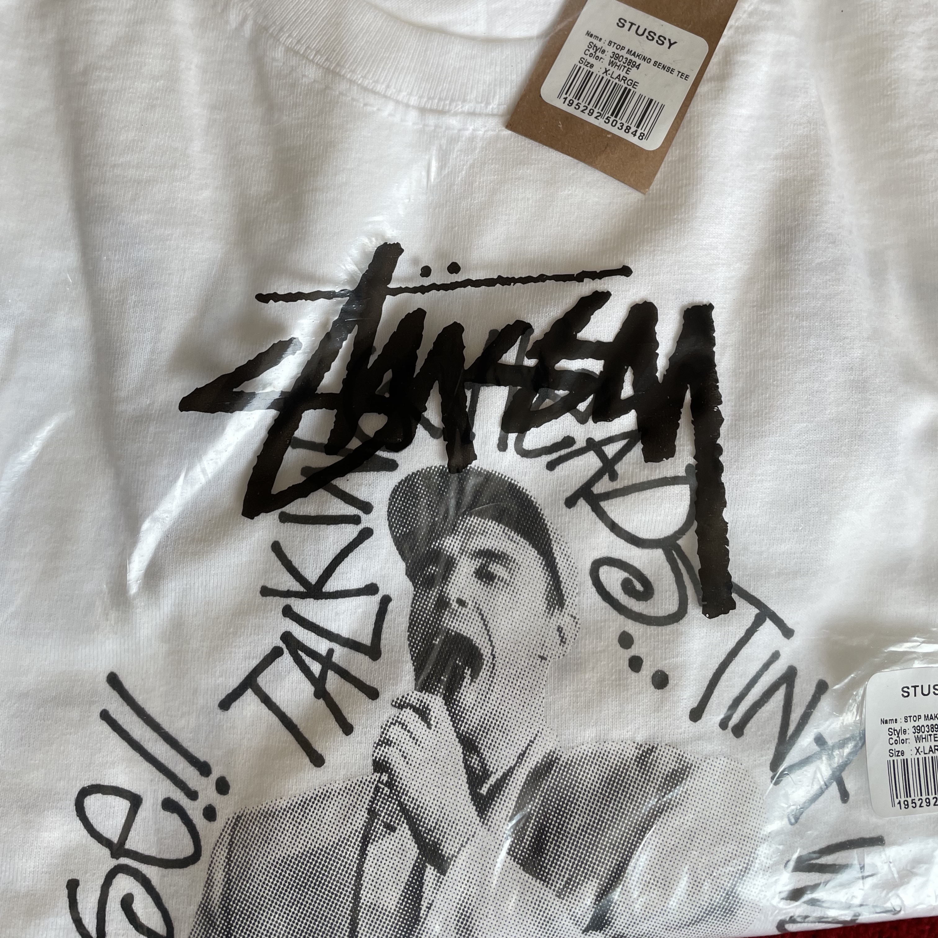 Stussy x Talking Heads Stop Making Sense T-Shirt White 착용 스타일