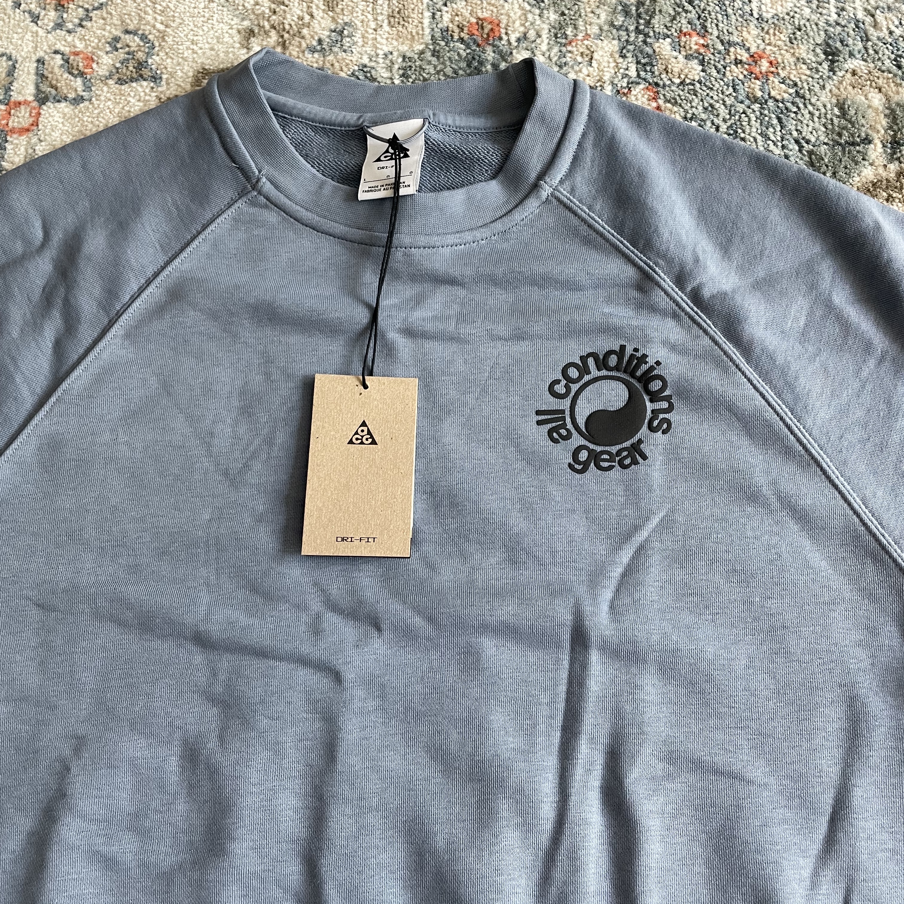 Nike ACG Dri-Fit S/S Fleece Crew Ashen Slate - Asia 착용 스타일 - 2