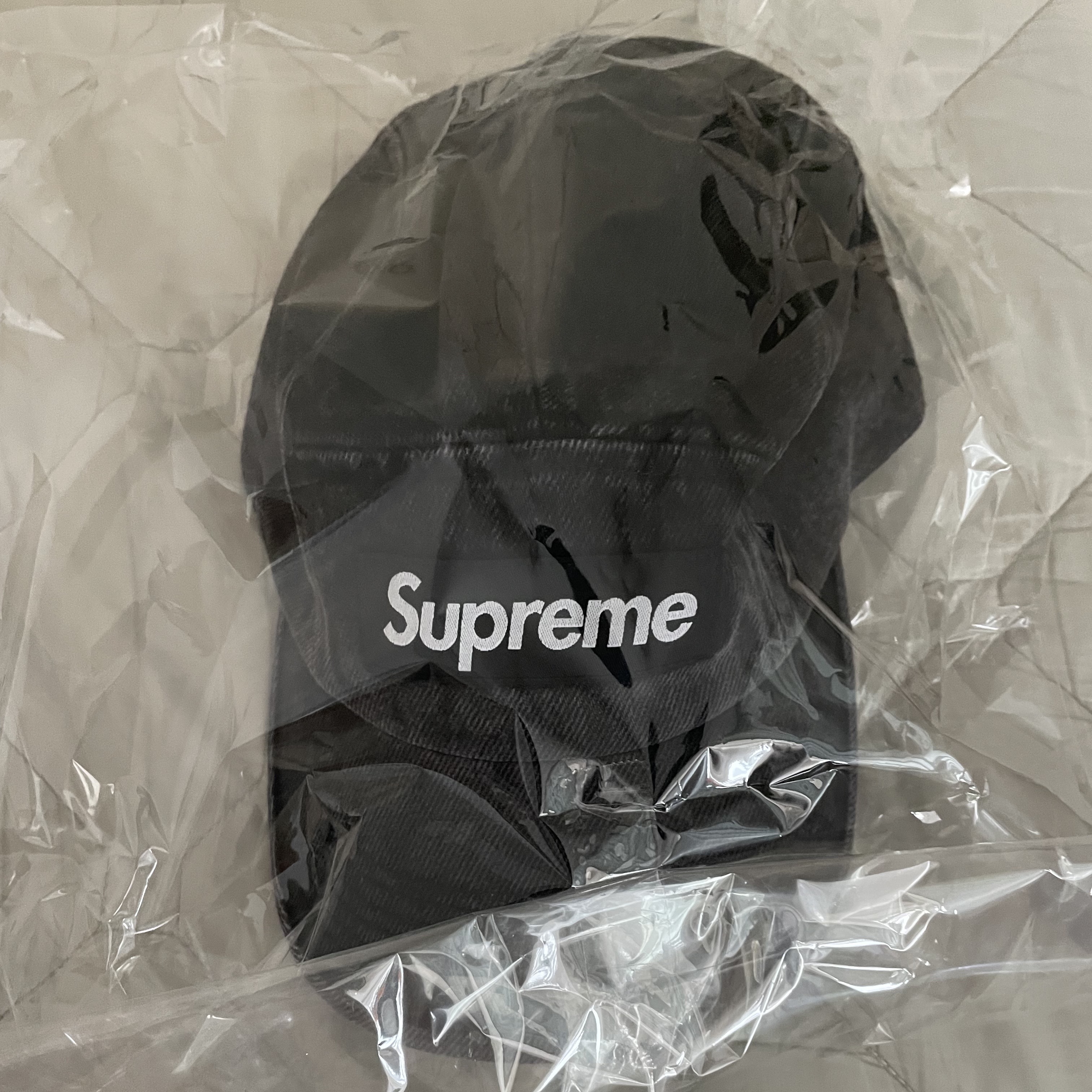 Supreme Denim Camp Cap Black - 24SS 착용 스타일