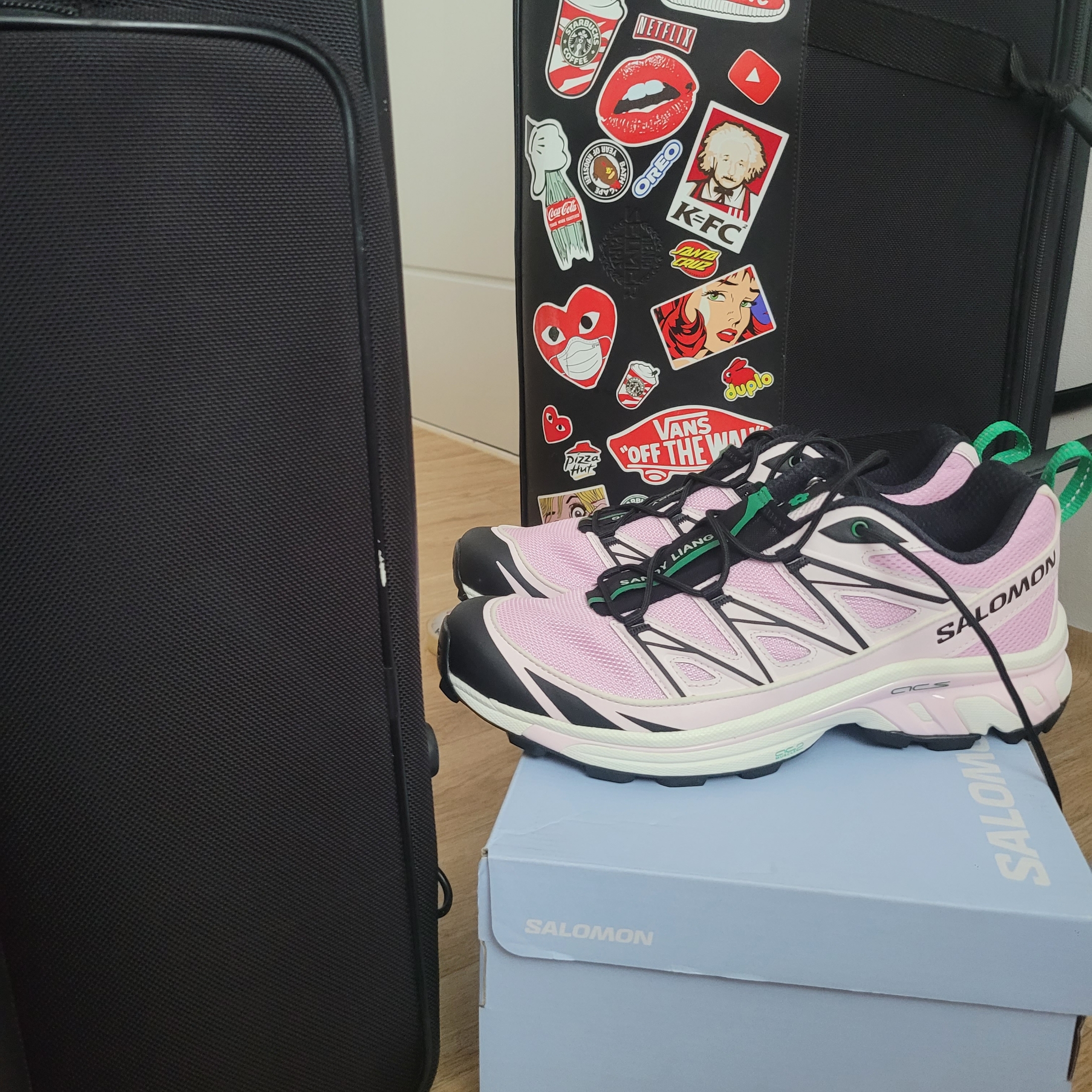 Salomon x Sandy Liang XT-6 Expanse Cradle Pink 착용 스타일