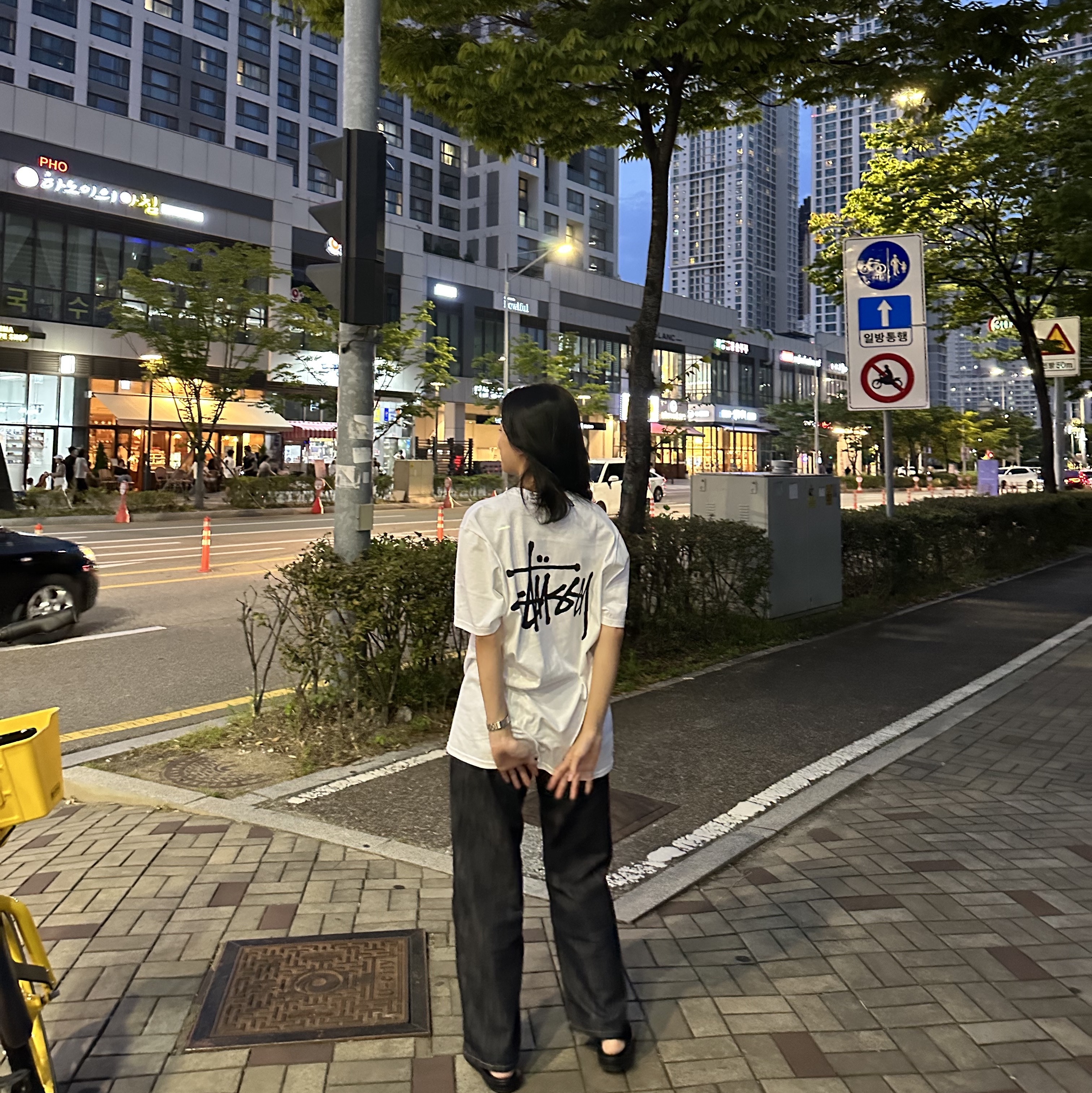Stussy Basic Stussy T-Shirt White 2023 착용 스타일 - 2