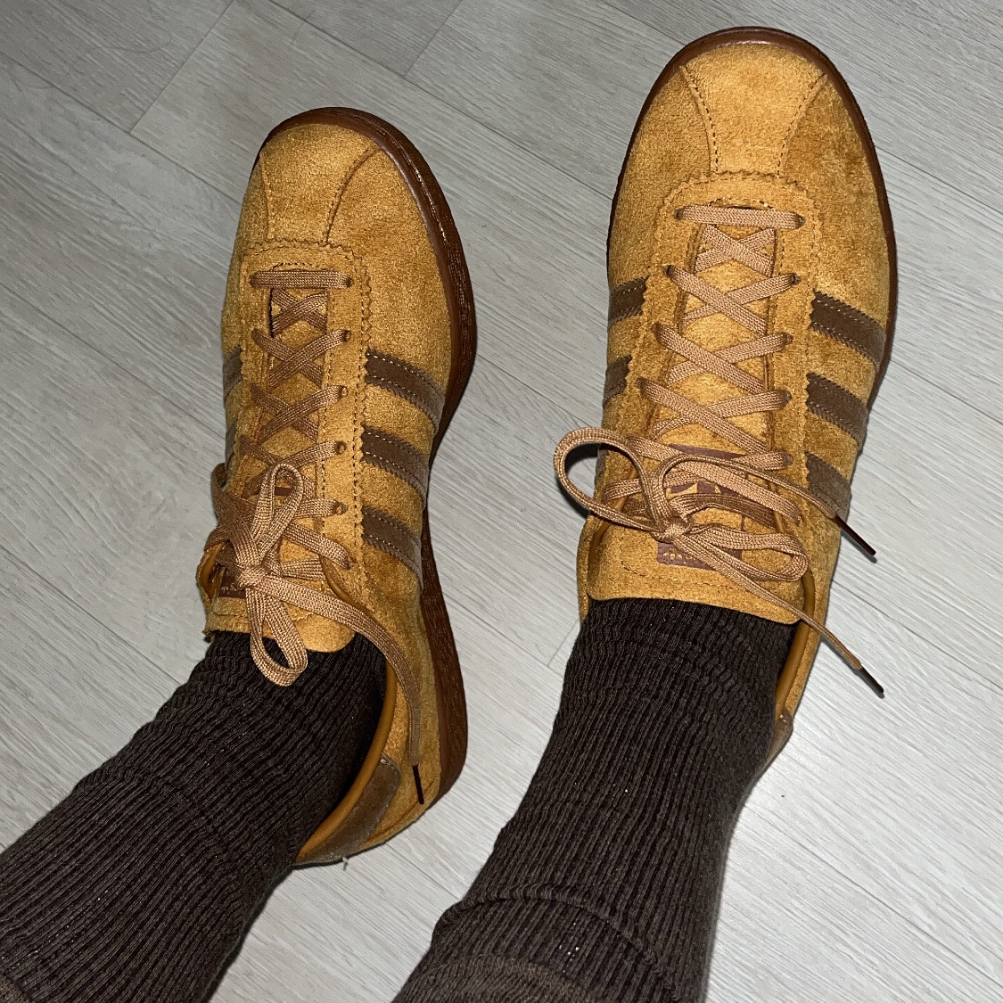 Adidas Tobacco Gruen Mesa Brown Desert 착용 스타일