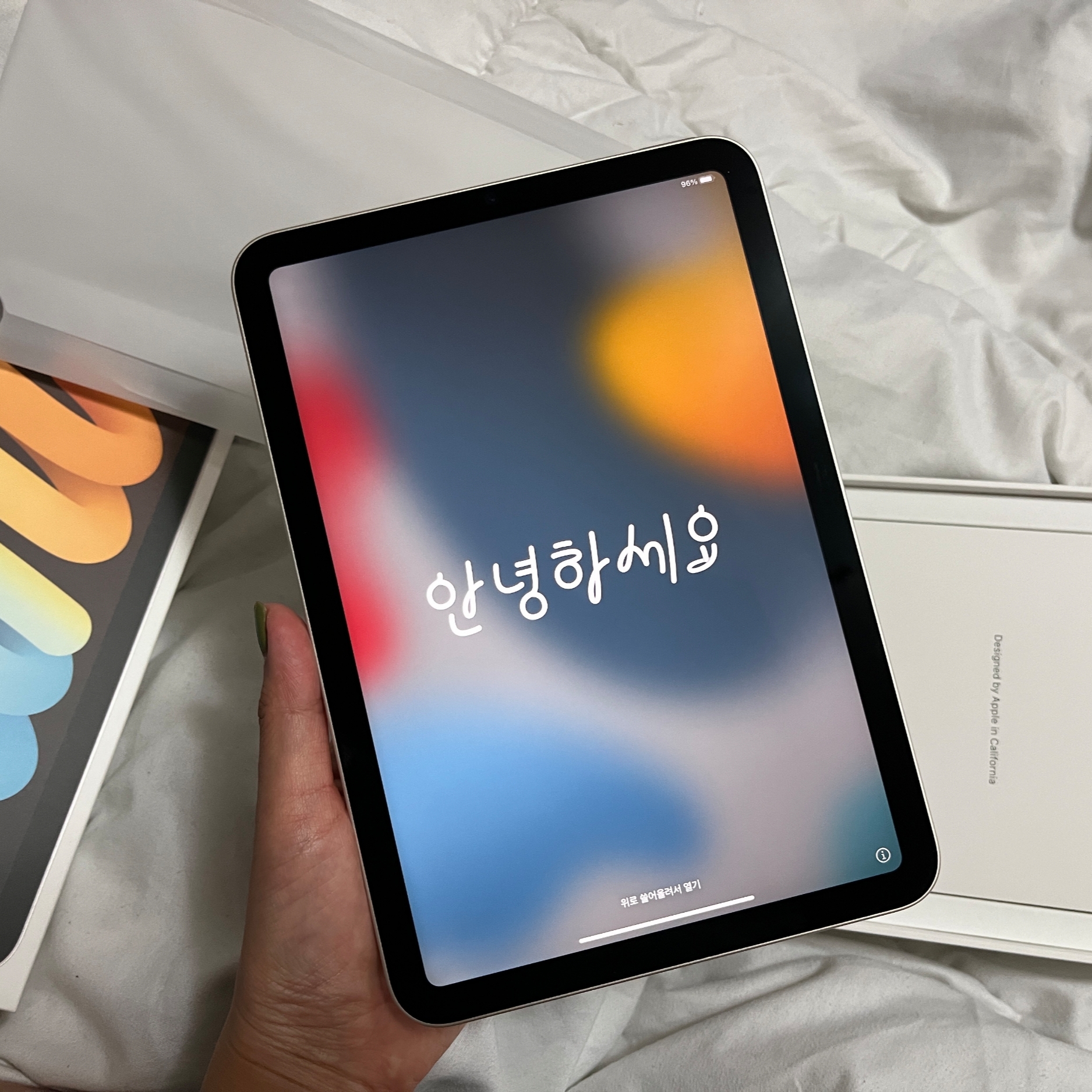 Apple iPad Mini 6th Gen Cellular 64GB Purple (Korean Ver.) 착용 스타일