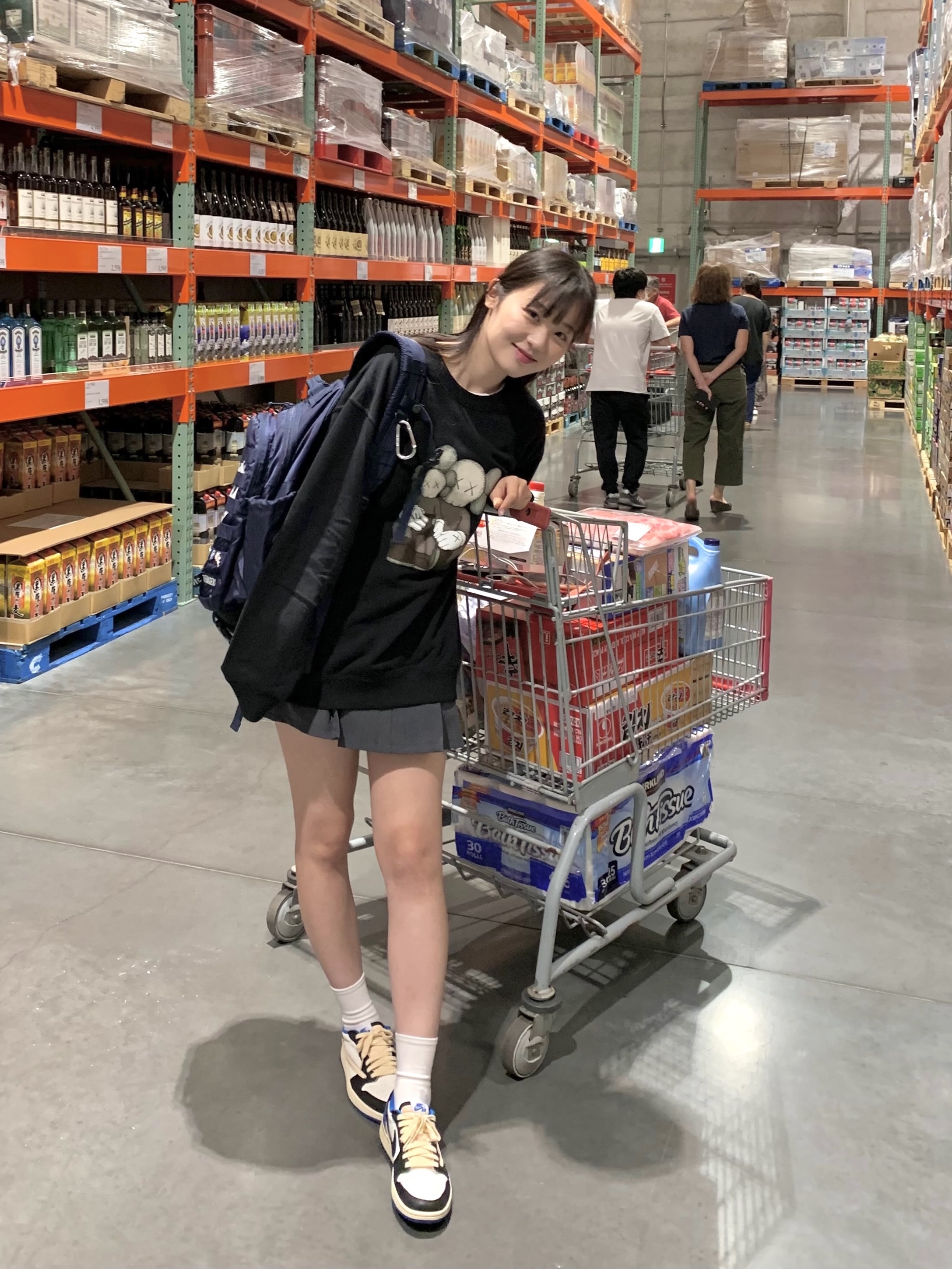 Human Made Military Backpack Navy, Jordan 1 x Travis Scott x Fragment Retro Low OG SP Military Blue 착용 스타일 - 2