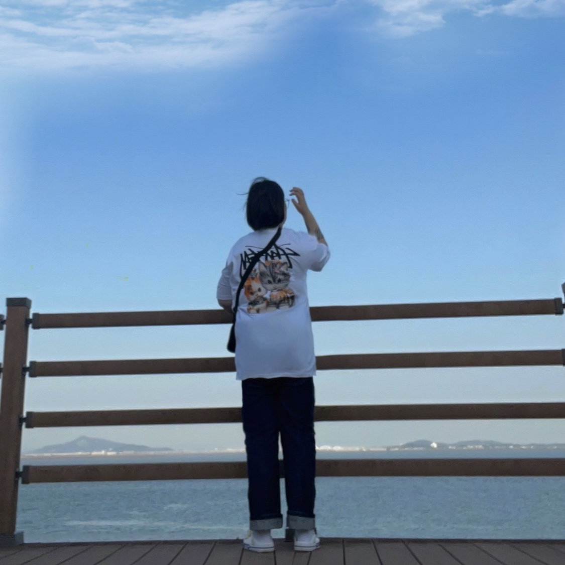 Stussy Kittens T-Shirt White 착용 스타일