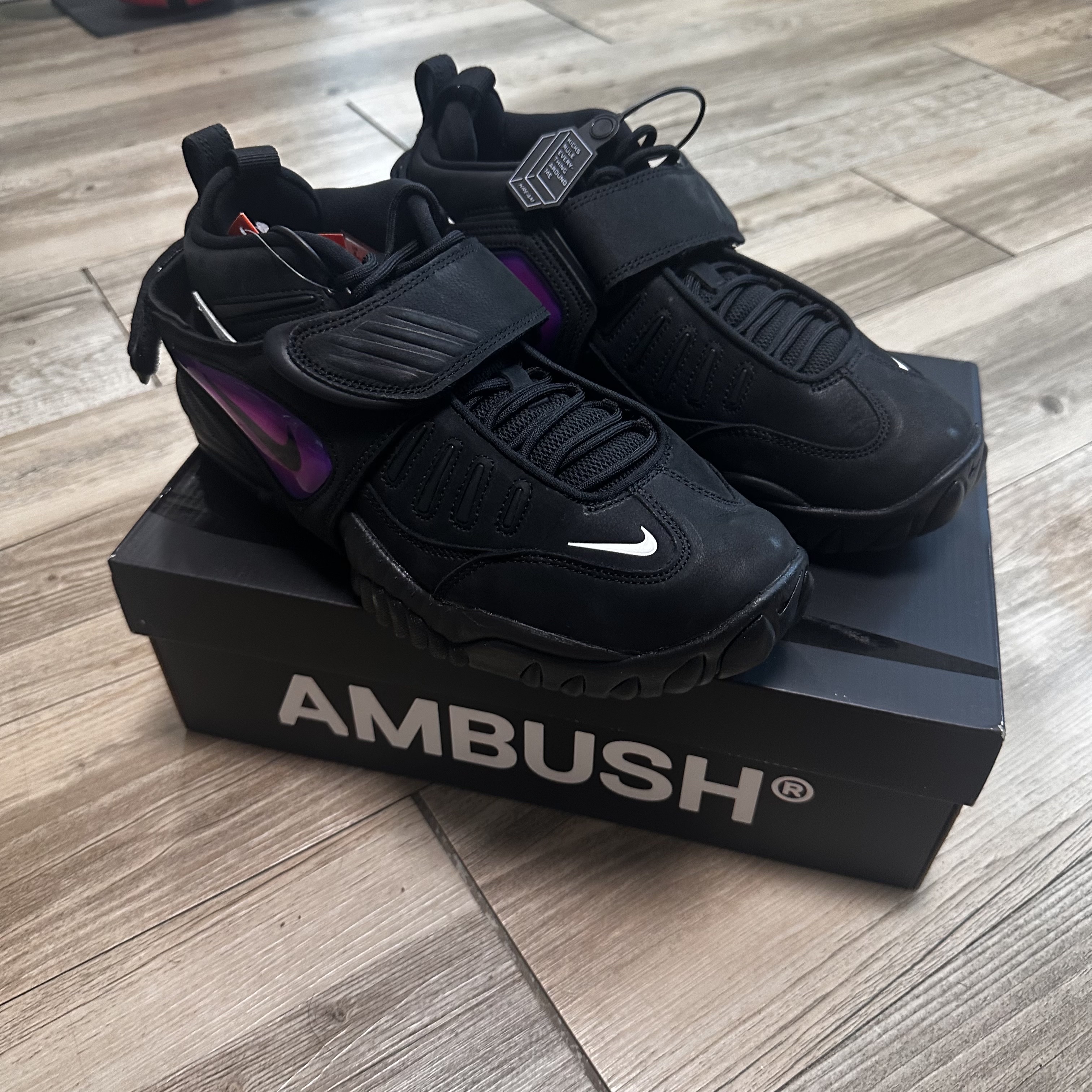 Nike x Ambush Air Adjust Force SP Black and Psychic Purple 착용 스타일 - 1