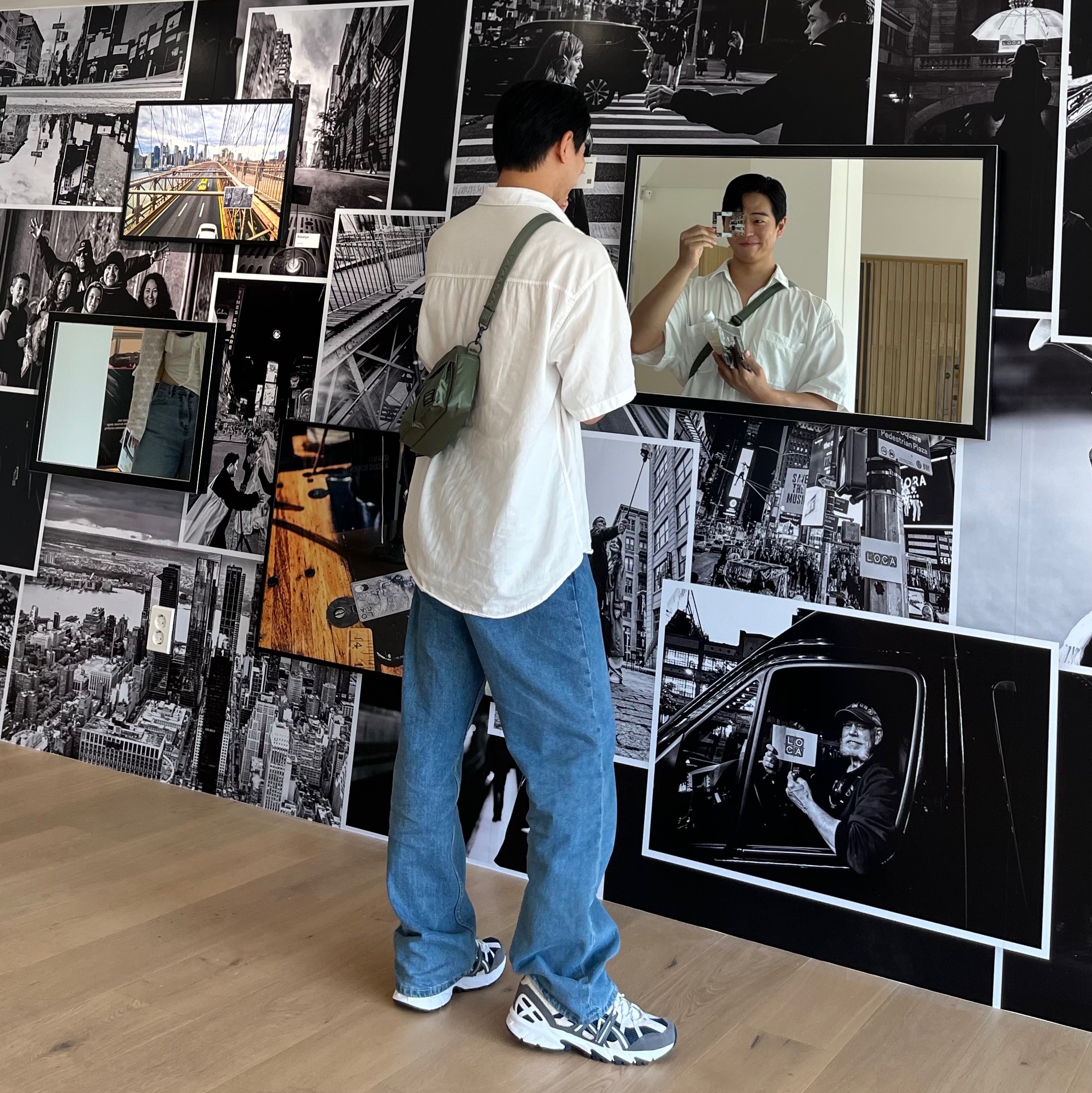 Asics Gel-Sonoma 15-50 French Blue, Porter Tanker Shoulder Bag Sage Green 착용 스타일