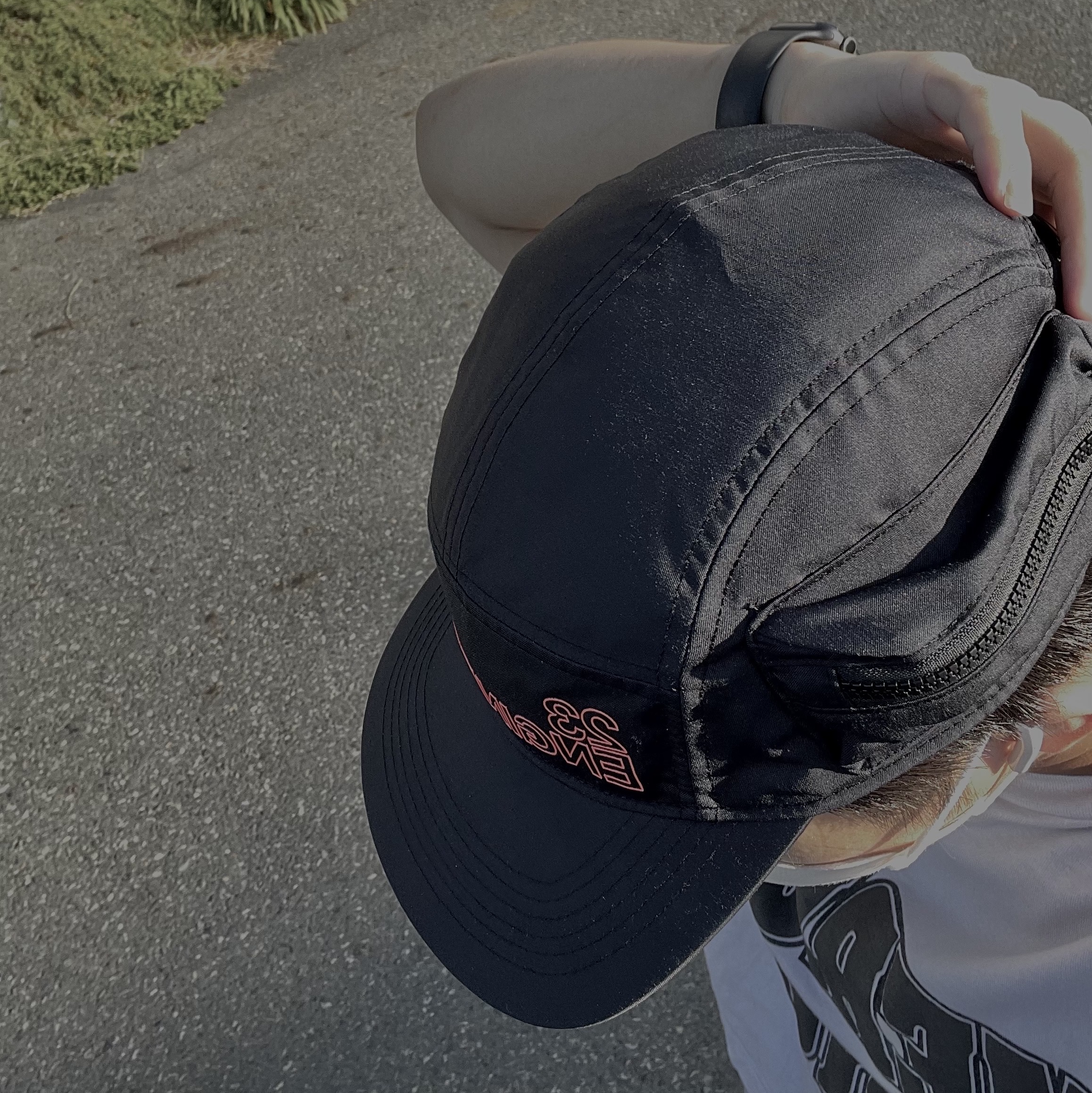 Jordan 23 Engineered AW84 Zipper Pockets Cap Black 착용 스타일 - 1