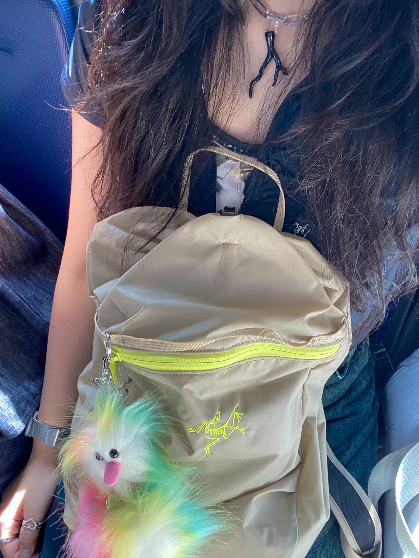 Arc'teryx Heliad 10 Backpack Wicker, Cosymosy Ugly Bird Keyring Rainbow 착용 스타일 - 3