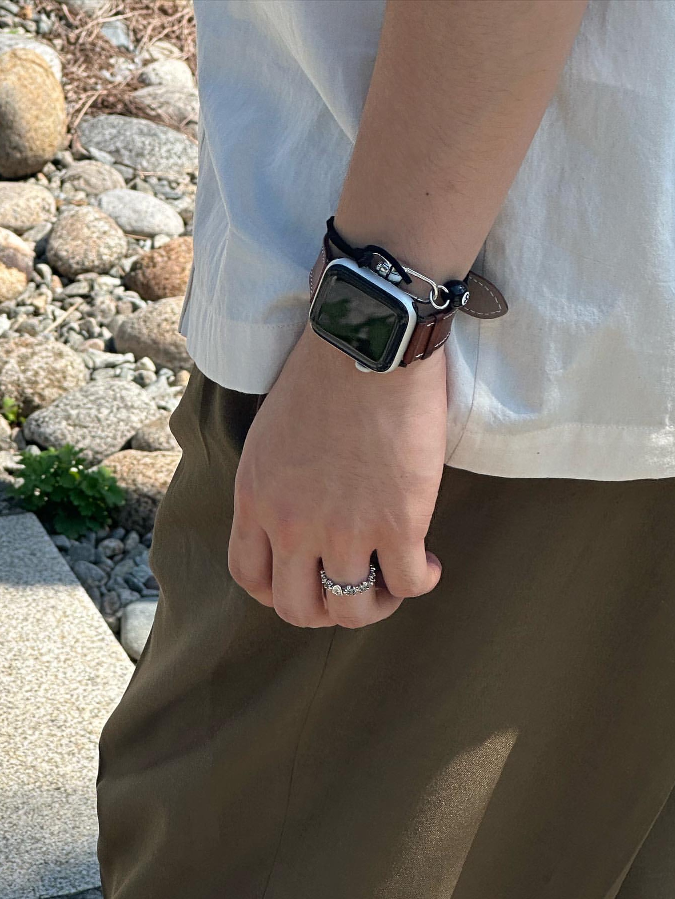 Scudo Shell Layered Ring Plain 착용 스타일 - 3
