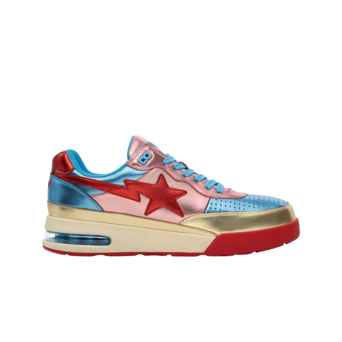 (W) 베이프 로드 스타 스니커즈 블루((W) BAPE Road Sta Sneakers Blue) - 1