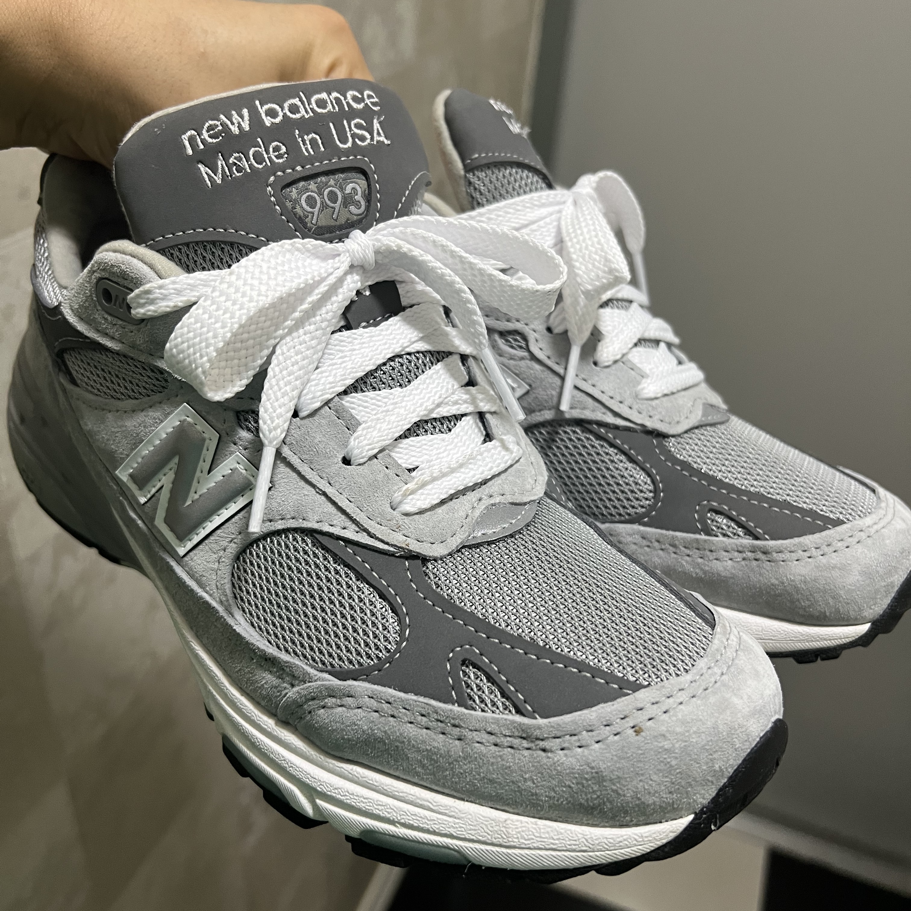 New Balance 993 Made in USA Grey - D Standard 착용 스타일