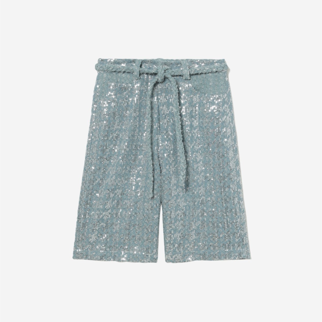 (W) BAPE Sequins Denim Culotte Light Blue 상세 이미지 1