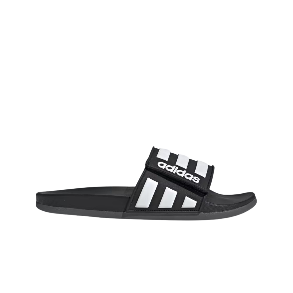 아디다스 아딜렛 어드저스터블 슬라이드 클라우드 블랙 클라우드 화이트(Adidas Adilette Adjustable Slides Cloud Black Cloud White) - 1