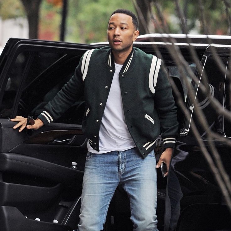 Celine Teddy Jacket in Corduroy Black, Supreme Washed Knockout Denim Varsity Jacket Washed Blue - 23SS 착용 스타일 - 2