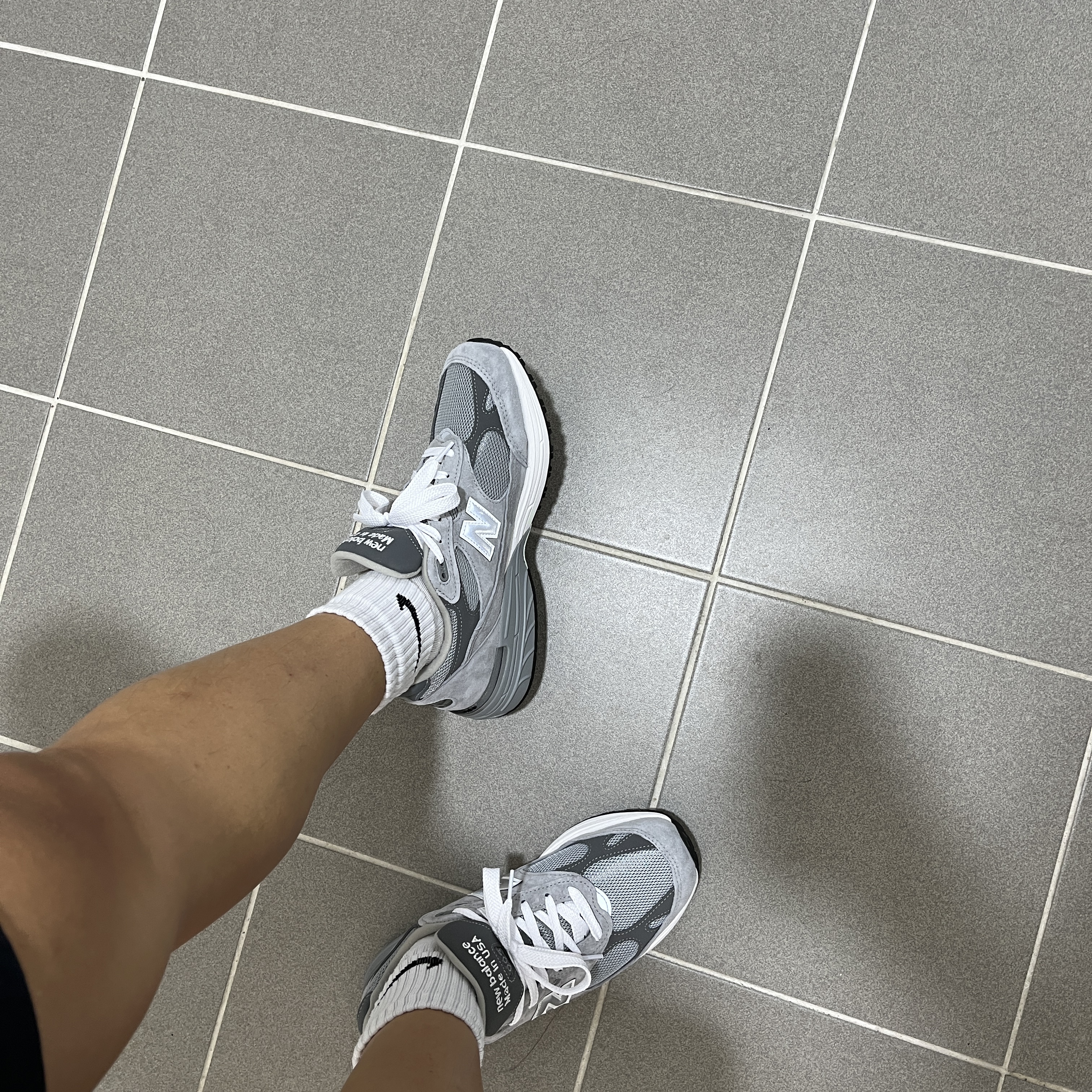 New Balance 993 Made in USA Grey - D Standard 착용 스타일