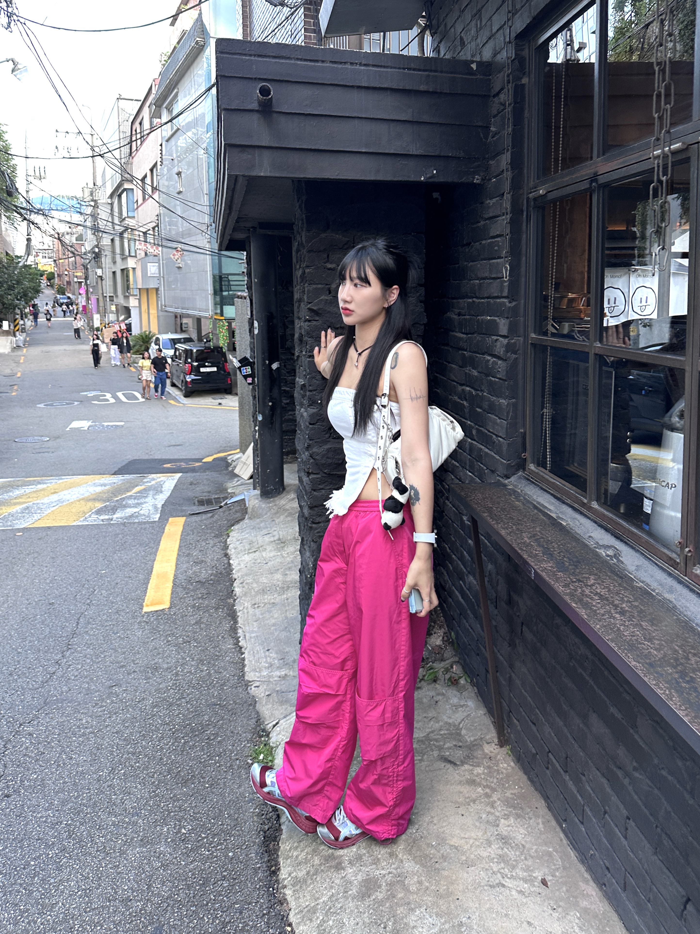 Sentiments No.291 Hair Pin 2 Set Silver, (W) Asics FN2-S Gel-Contend 5 Beet Juice Pure Silver 착용 스타일 - 3