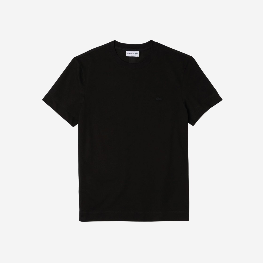 Lacoste Crew Neck Organic Cotton Pique Blend T-Shirt Black 상세 이미지 1