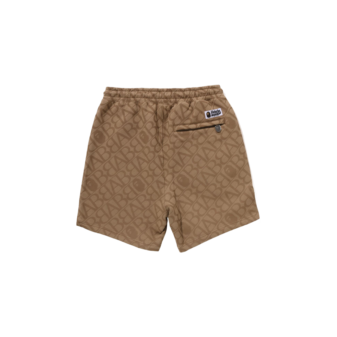 BAPE Sport Monogram Metal Logo Pin Sweatshorts Beige 상세 이미지 2