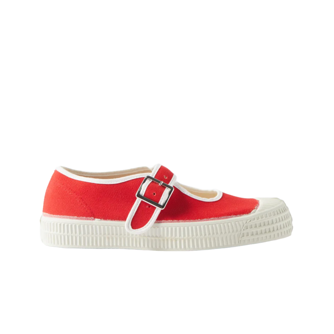 (W) 꼼데가르송 걸 x 노베스타 스타 마스터 캔버스 메리 제인 플랫 레드((W) Comme des Garcons Girl x Novesta Star Master Canvas Mary Jane Flat Red)