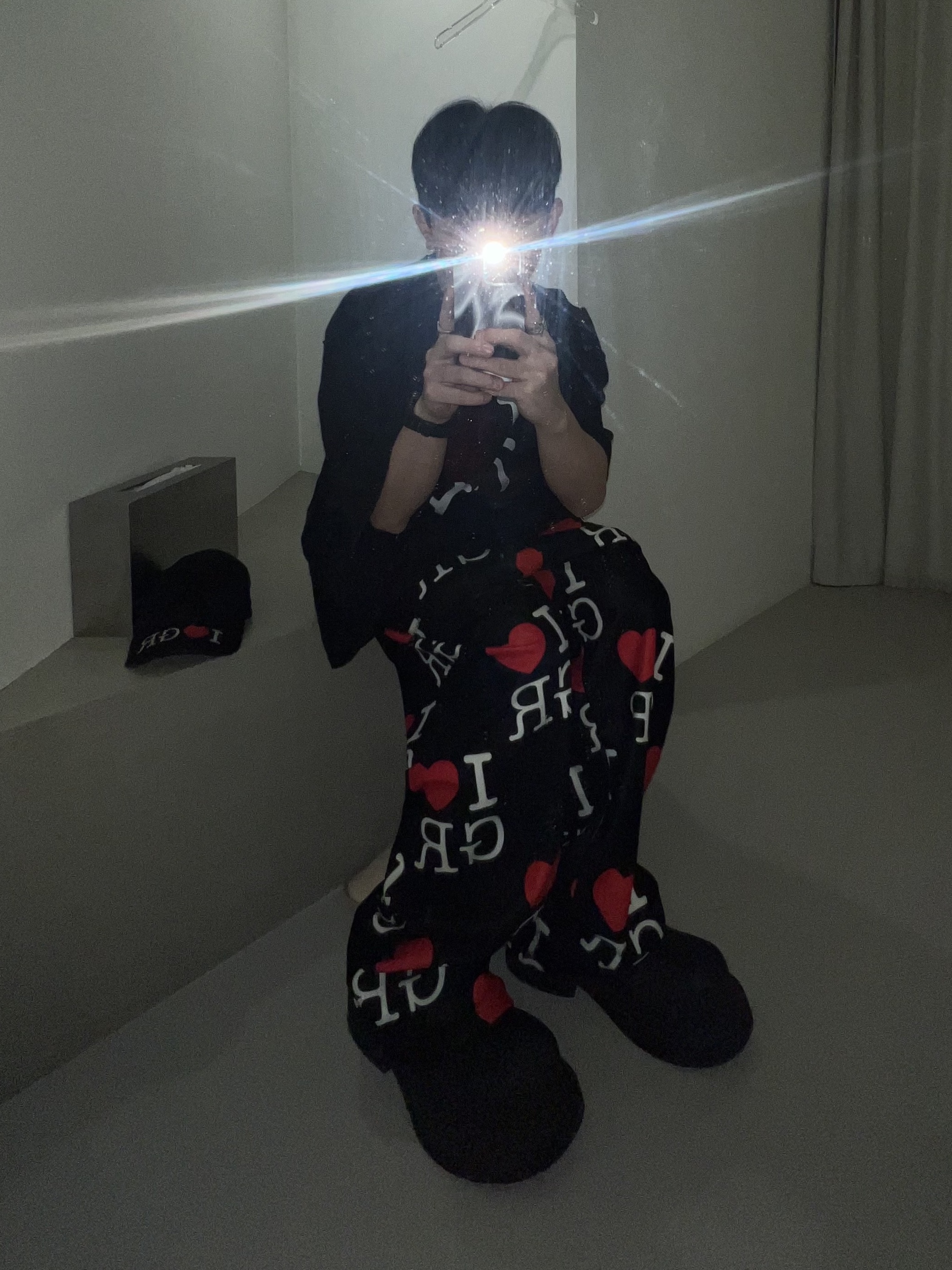 Project G/R I Love GR T-Shirt Black - Haus of GR Exclusive, Project G/R I Love GR Pants Black - Haus of GR Exclusive 착용 스타일 - 2