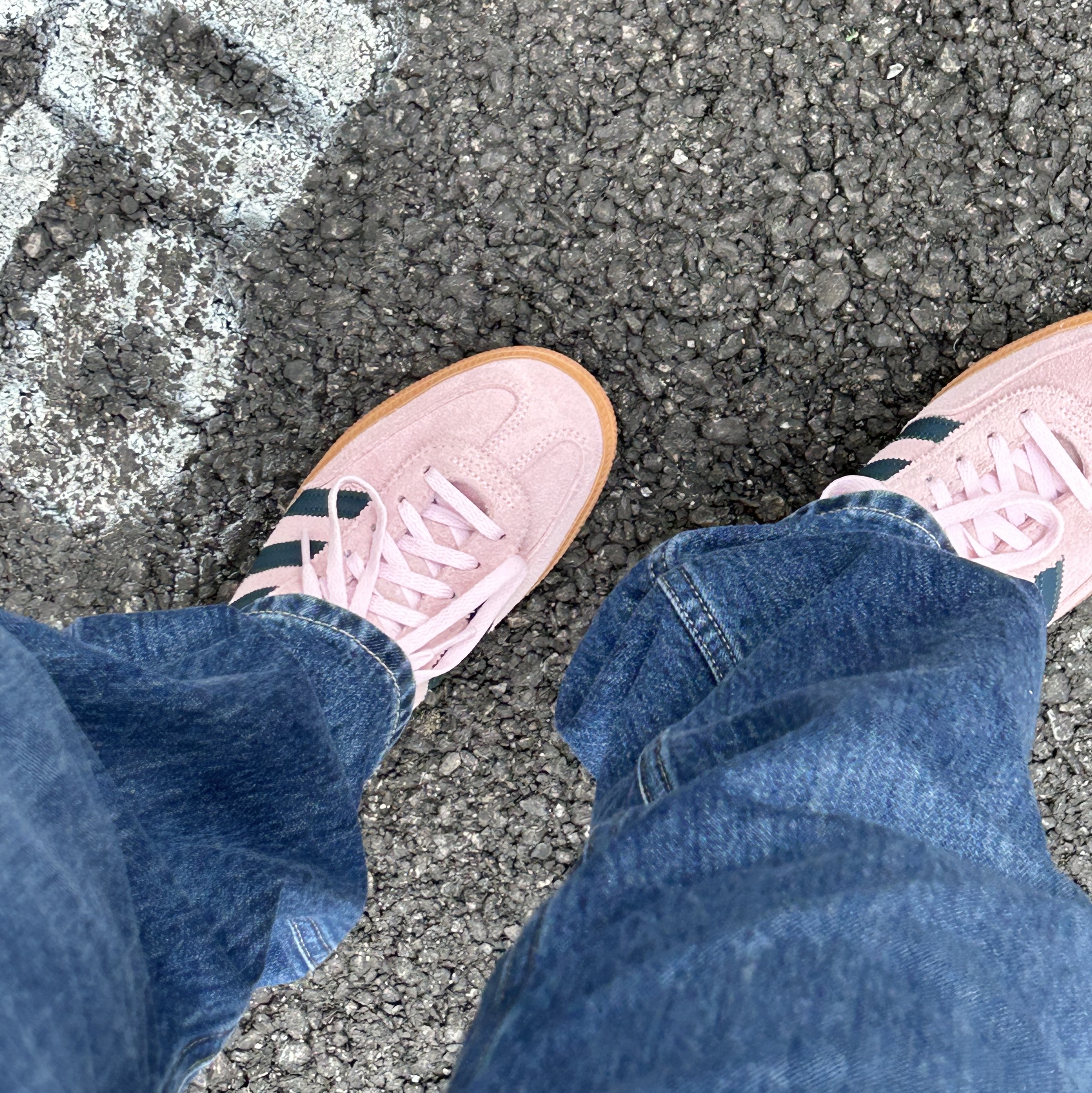 (W) Adidas Spezial Handball Clear Pink 착용 스타일