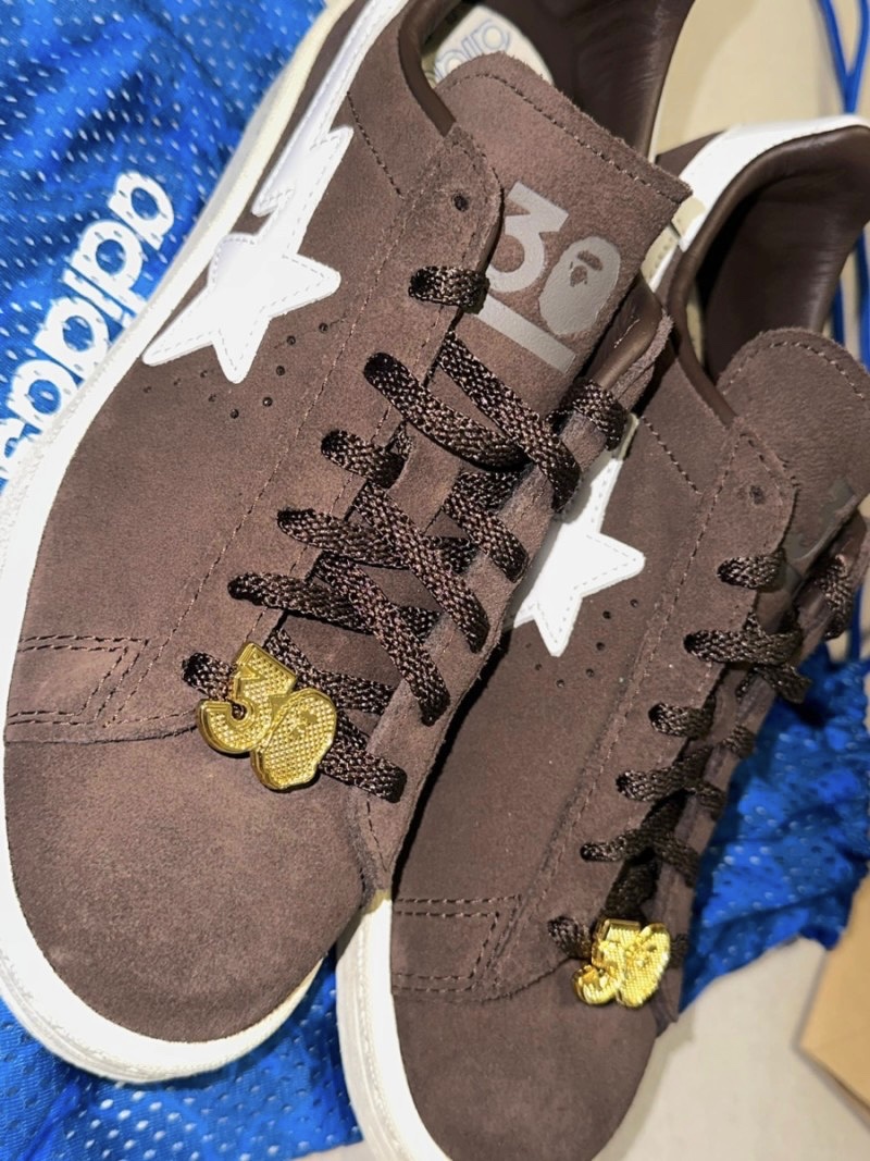 Adidas x BAPE Campus 80s Brown 착용 스타일 - 1