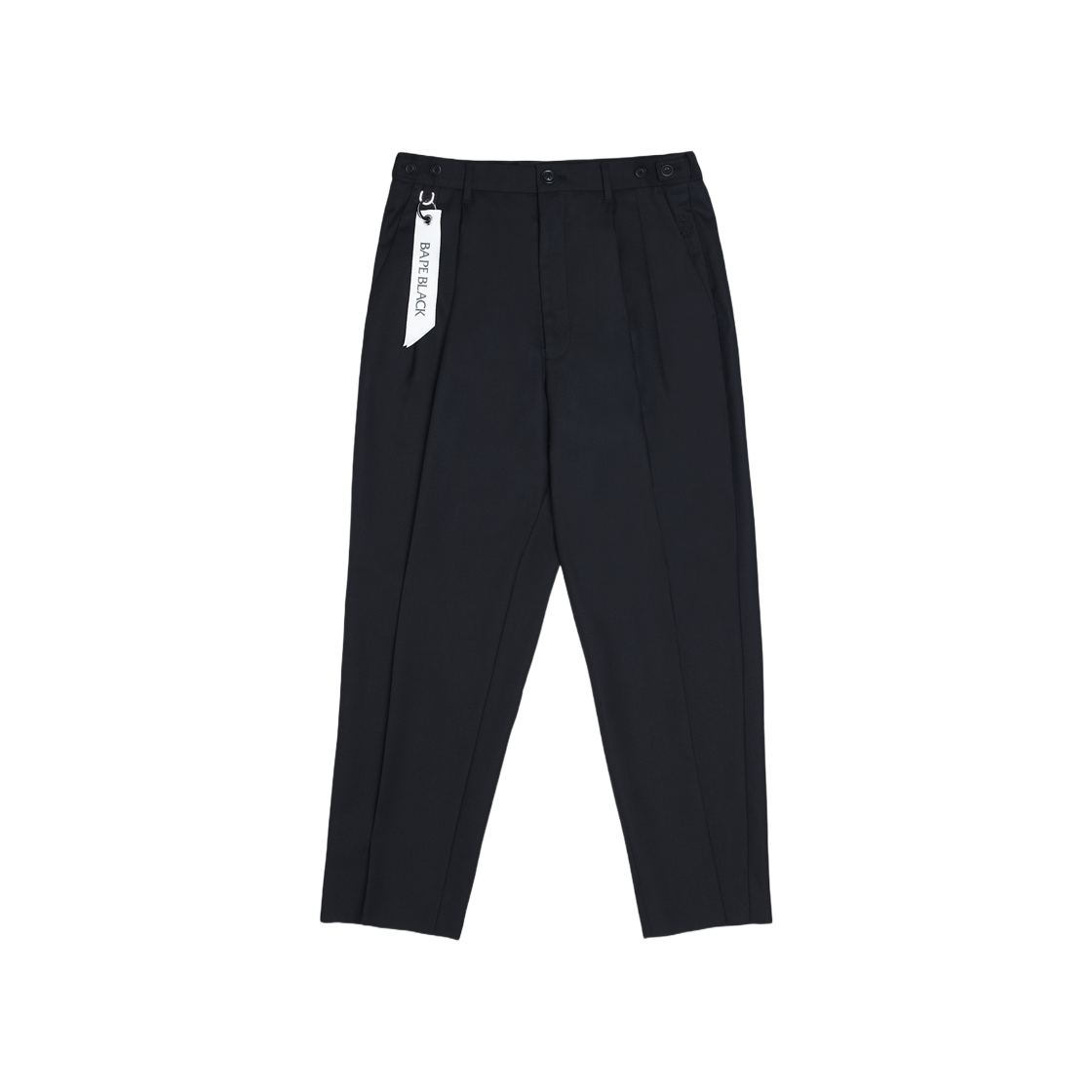 BAPE Pleated Pants Black 상세 이미지 1