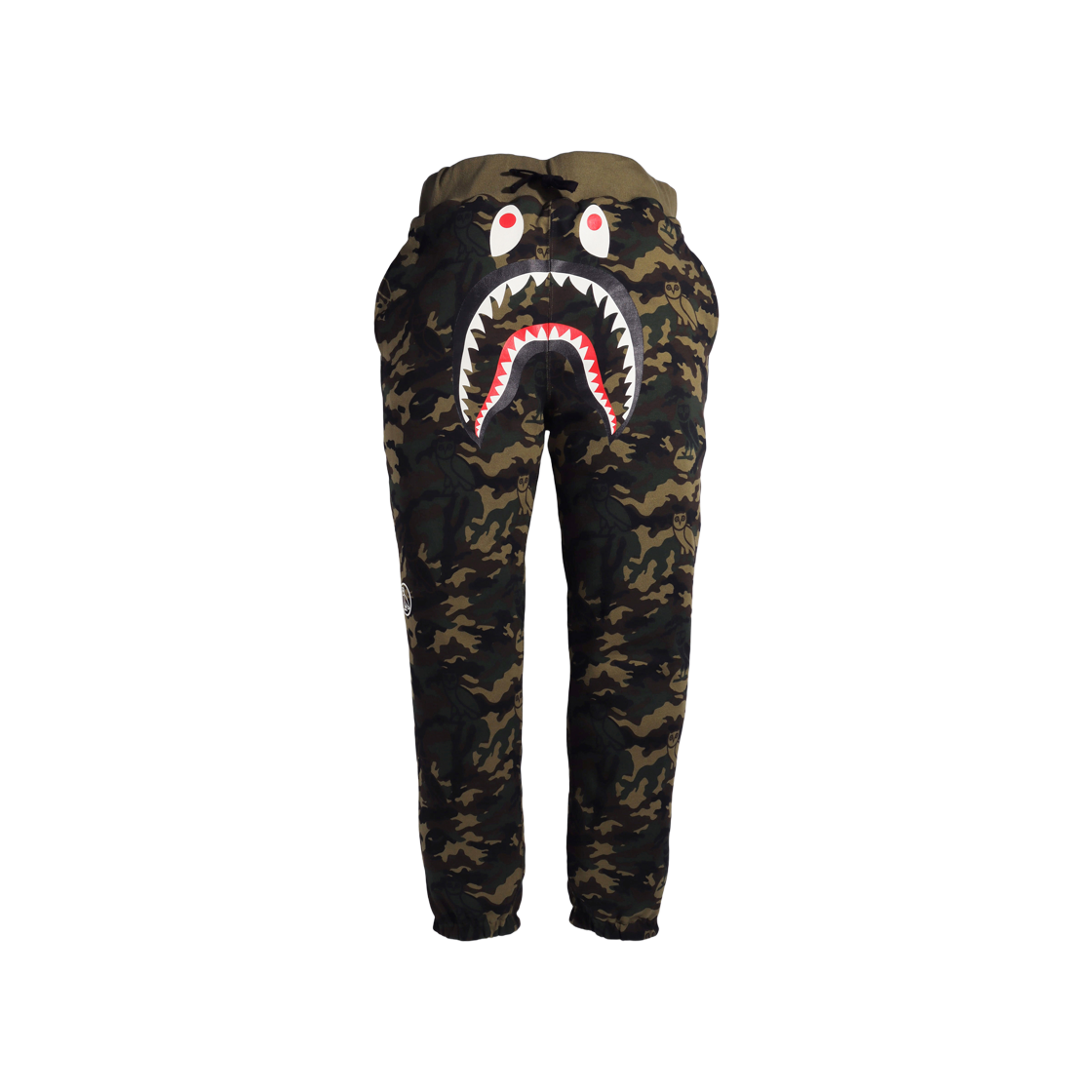 BAPE x OVO Woodland Camo Shark Reversible Sweatpants Black 상세 이미지 2