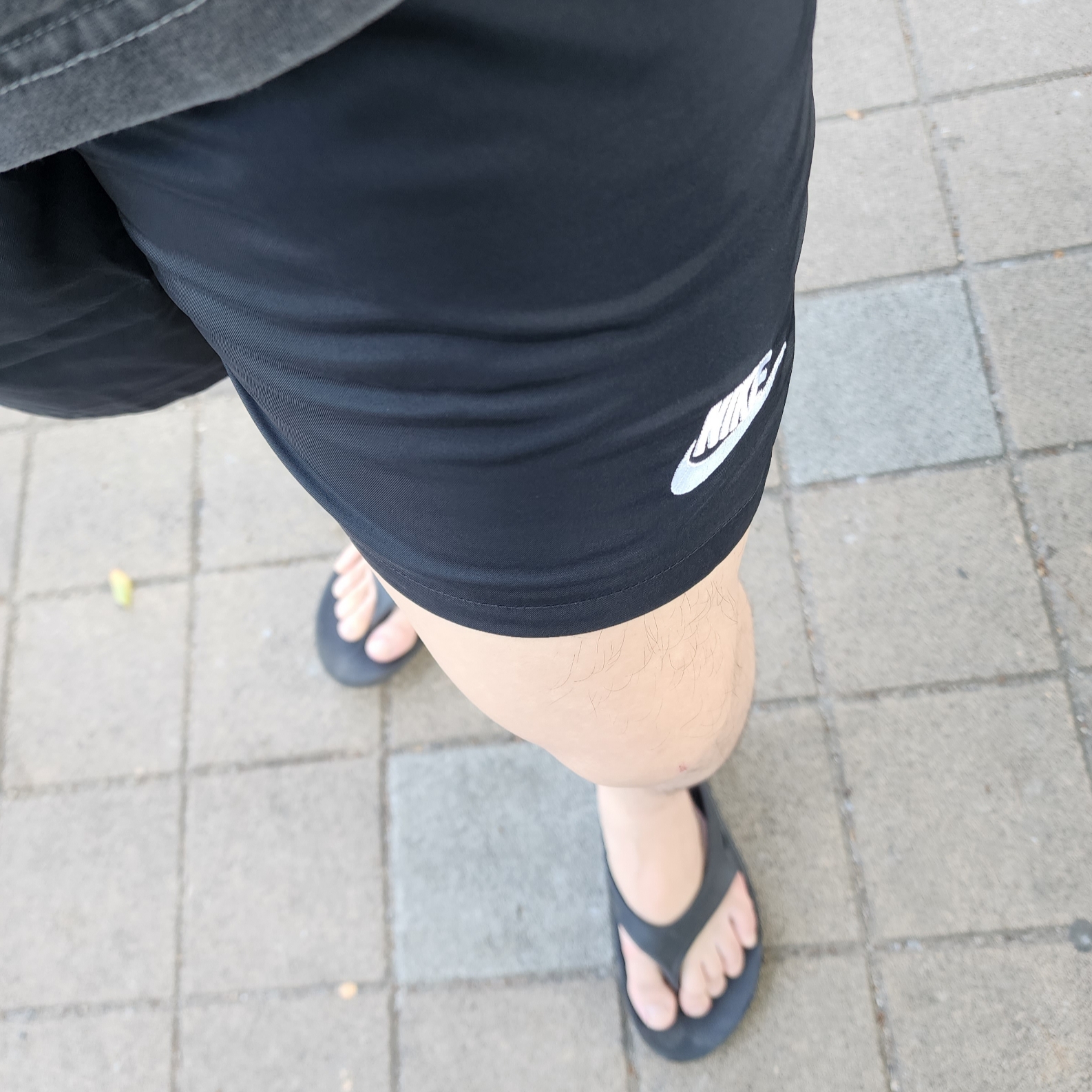 Nike NSW Woven Lined Flow Shorts Black - Asia, Oofos OOriginal Black 착용 스타일