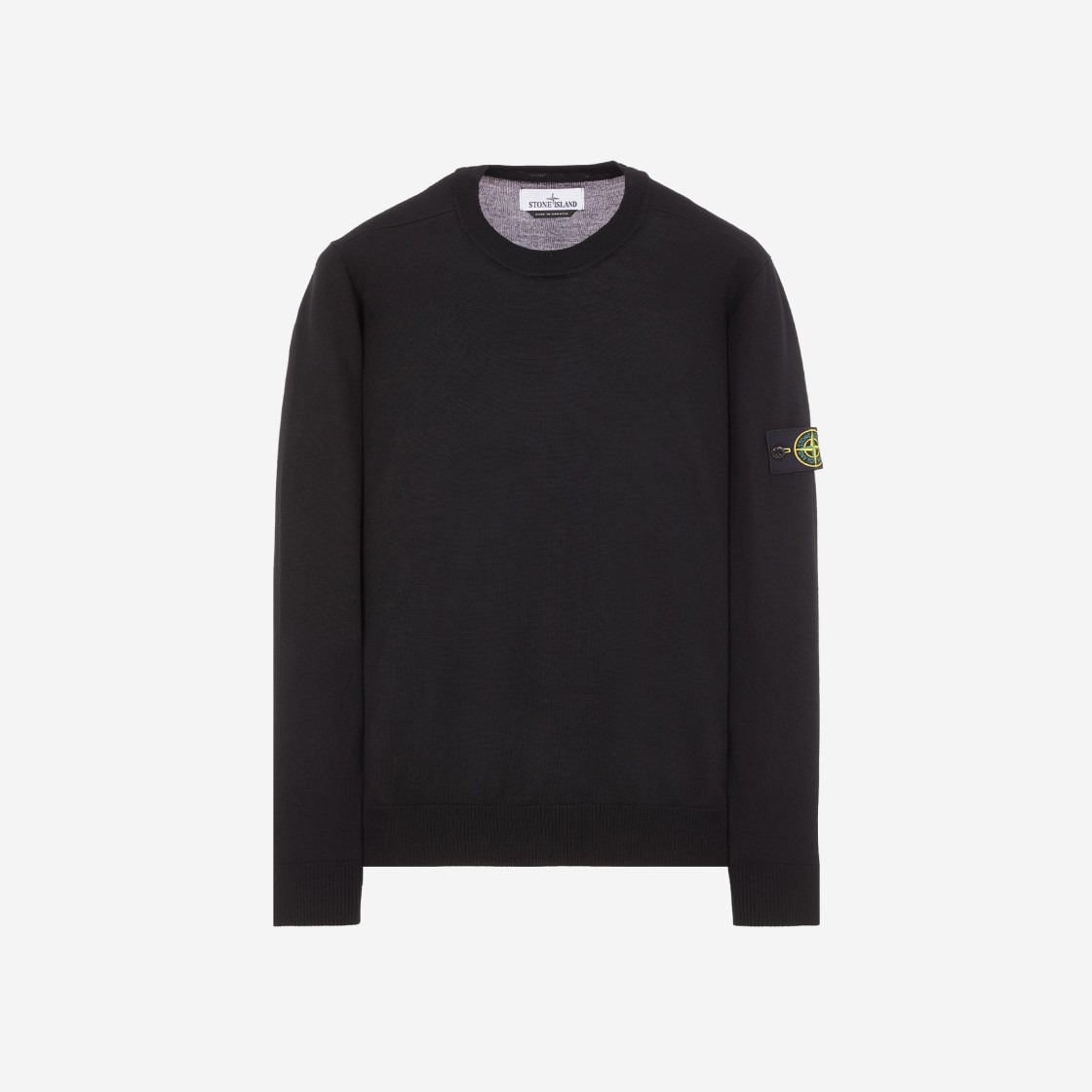 Stone Island 510C4 Light Wool Crewneck Knit Black - 23FW 상세 이미지 1